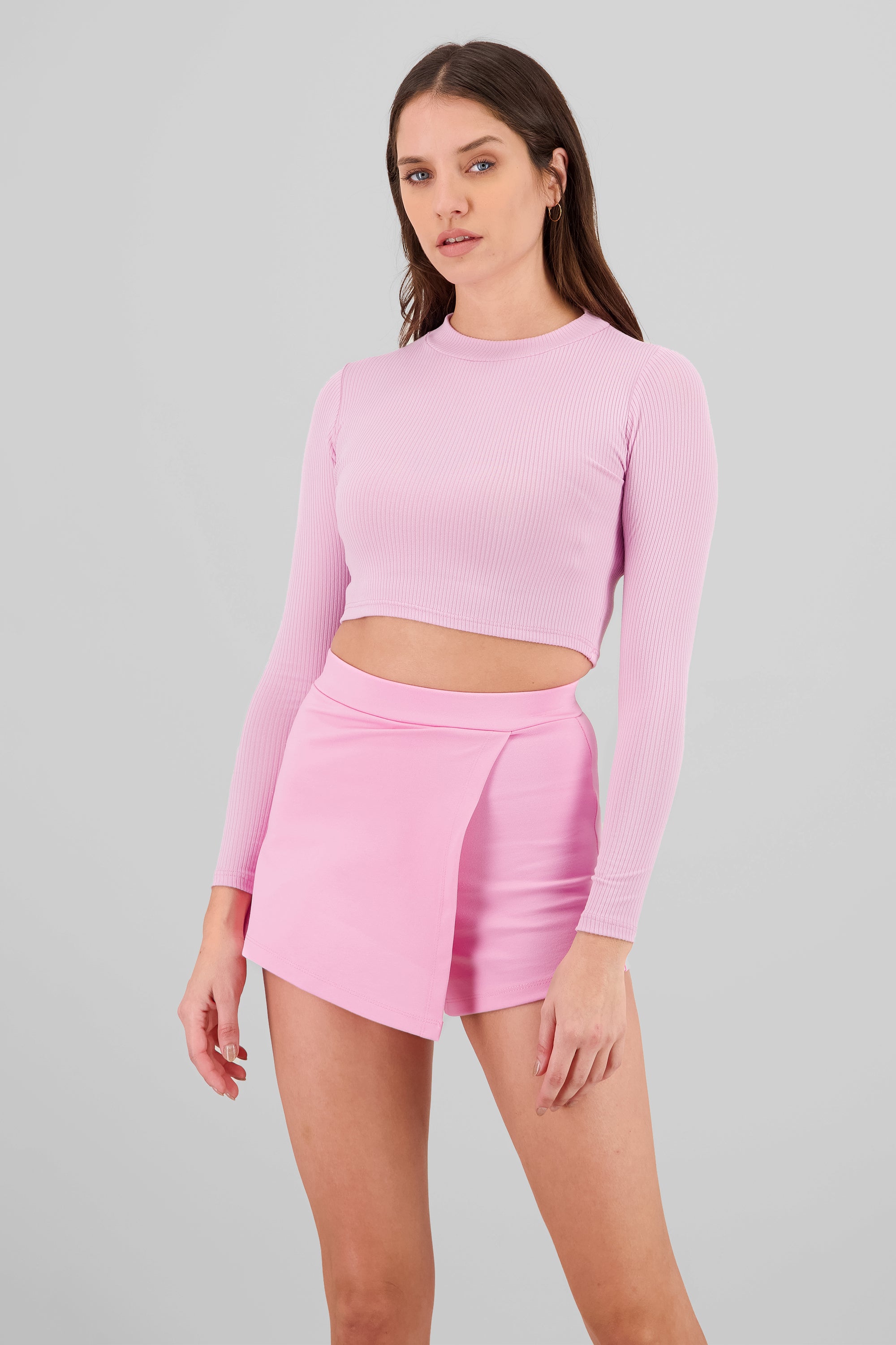 Side Buckle Skort BRIGHT PINK