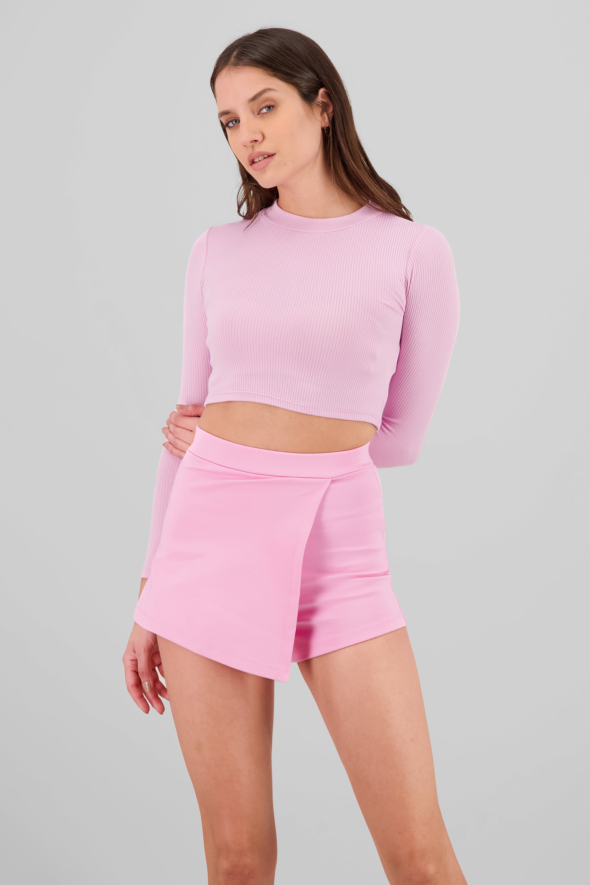 Side Buckle Skort BRIGHT PINK