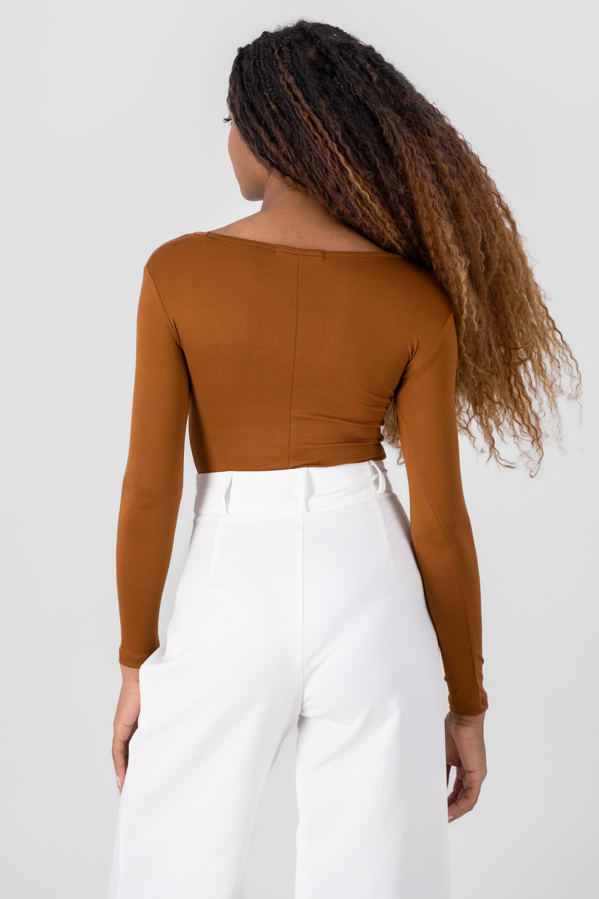 Plain RoundNeck Bodysuit COPPER