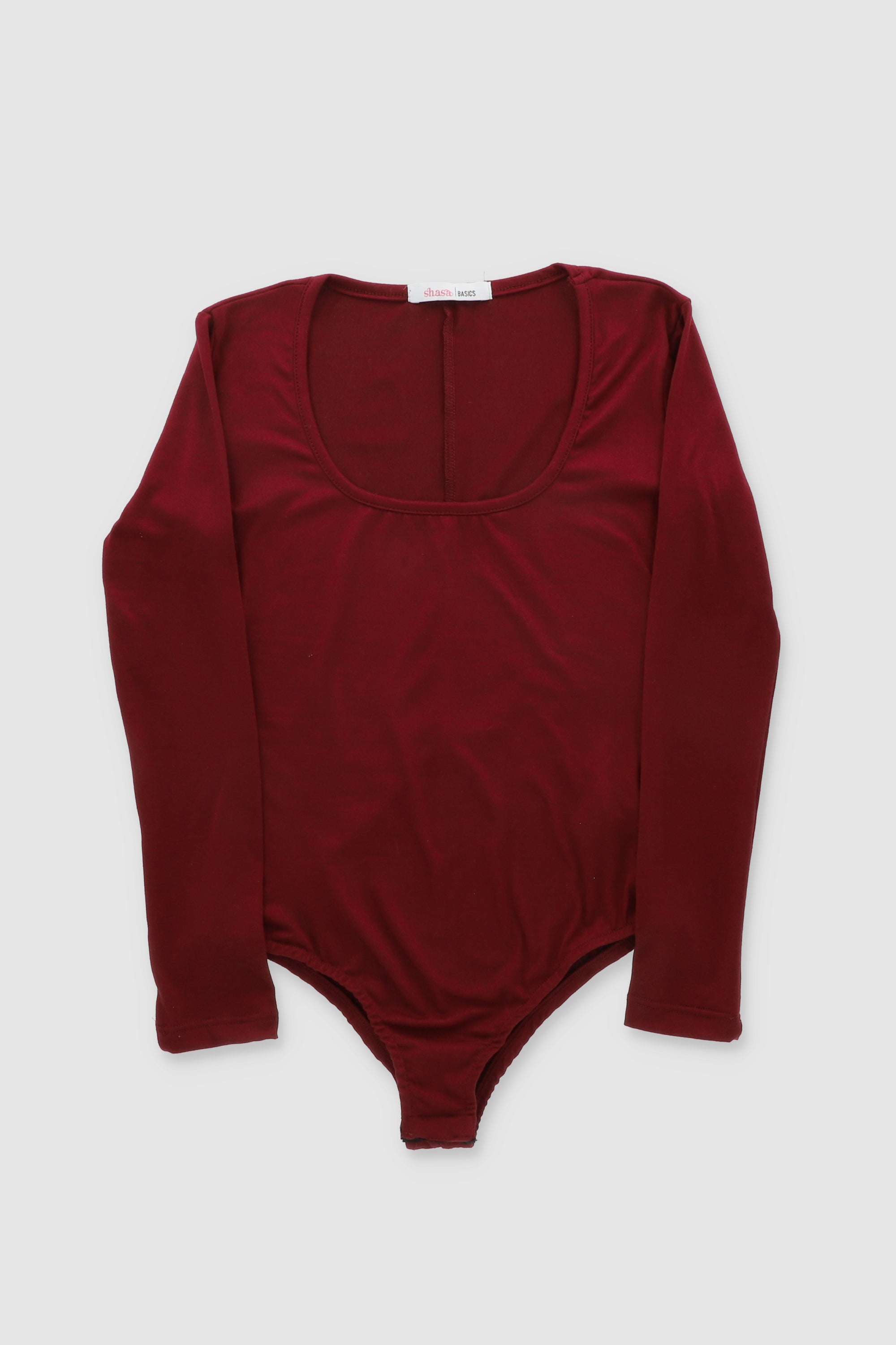 Plain RoundNeck Bodysuit PLUM