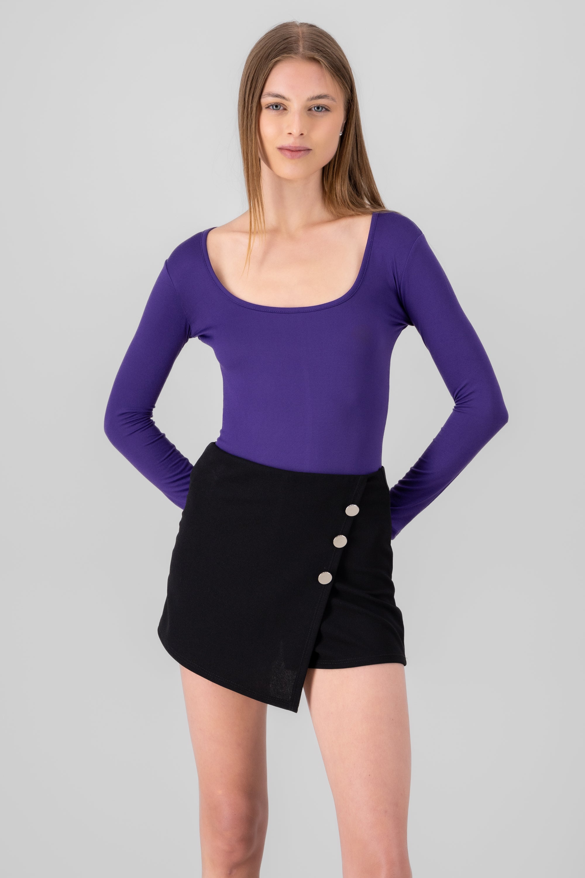 Plain RoundNeck Bodysuit GRAPE