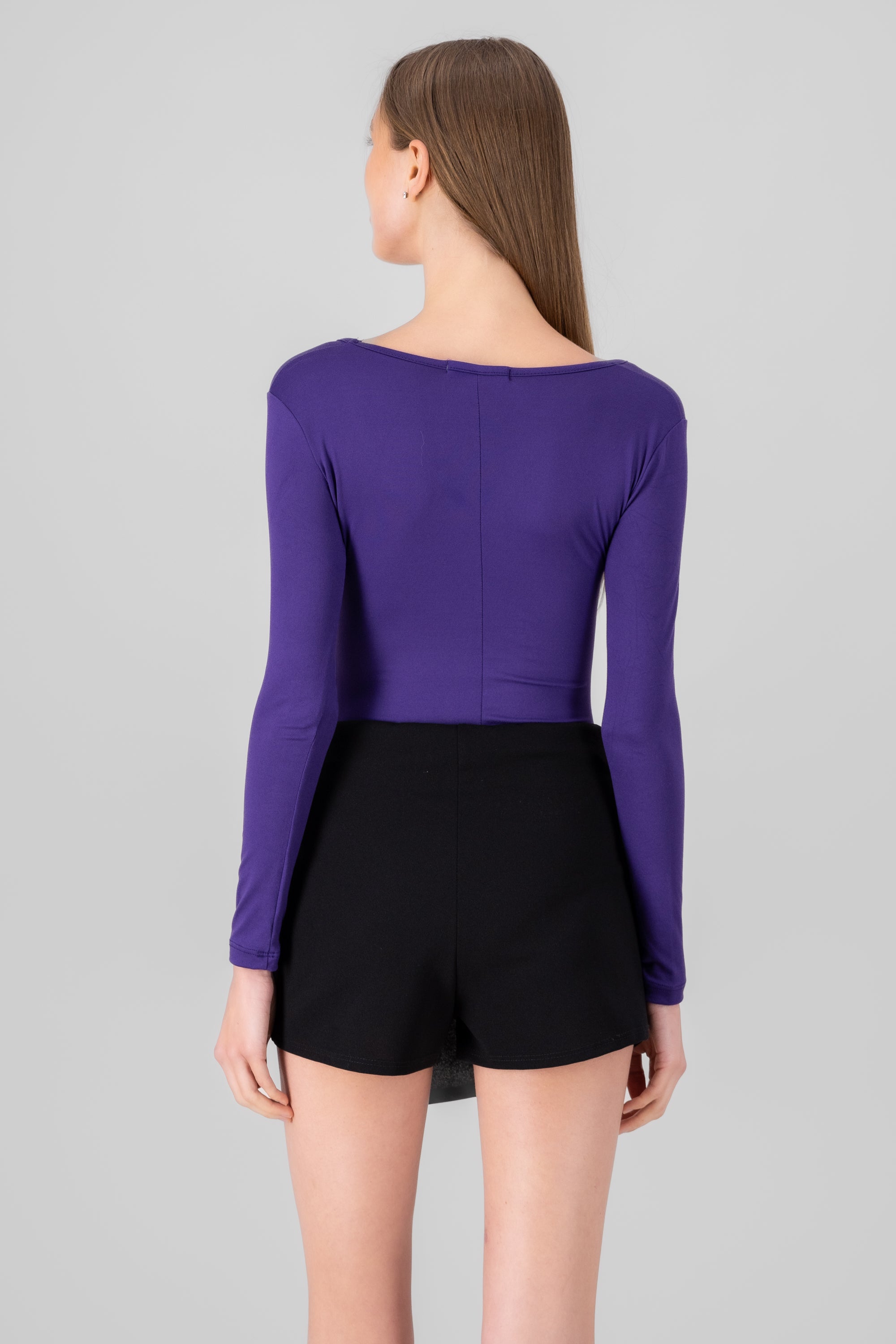 Plain RoundNeck Bodysuit GRAPE