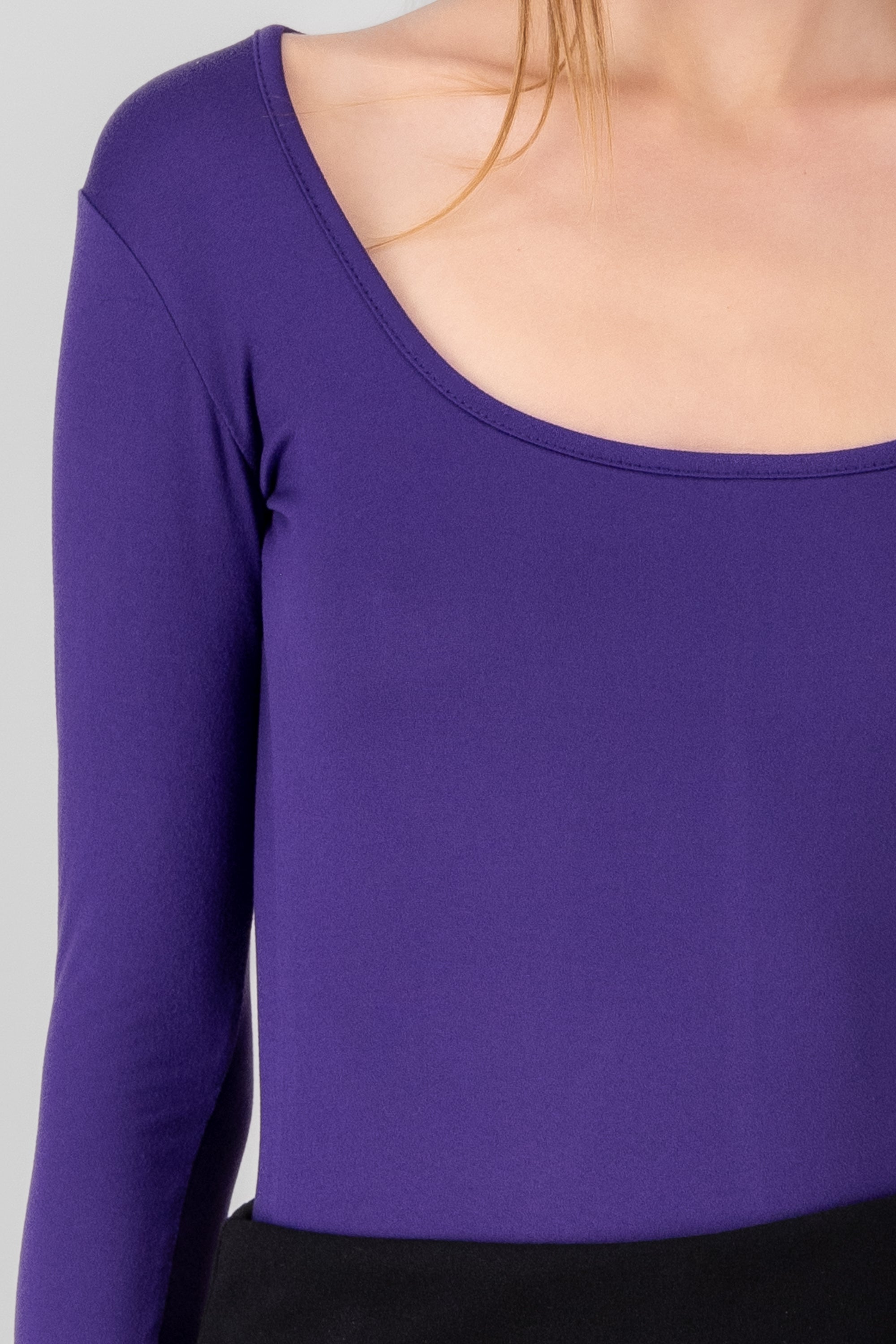 Plain RoundNeck Bodysuit GRAPE