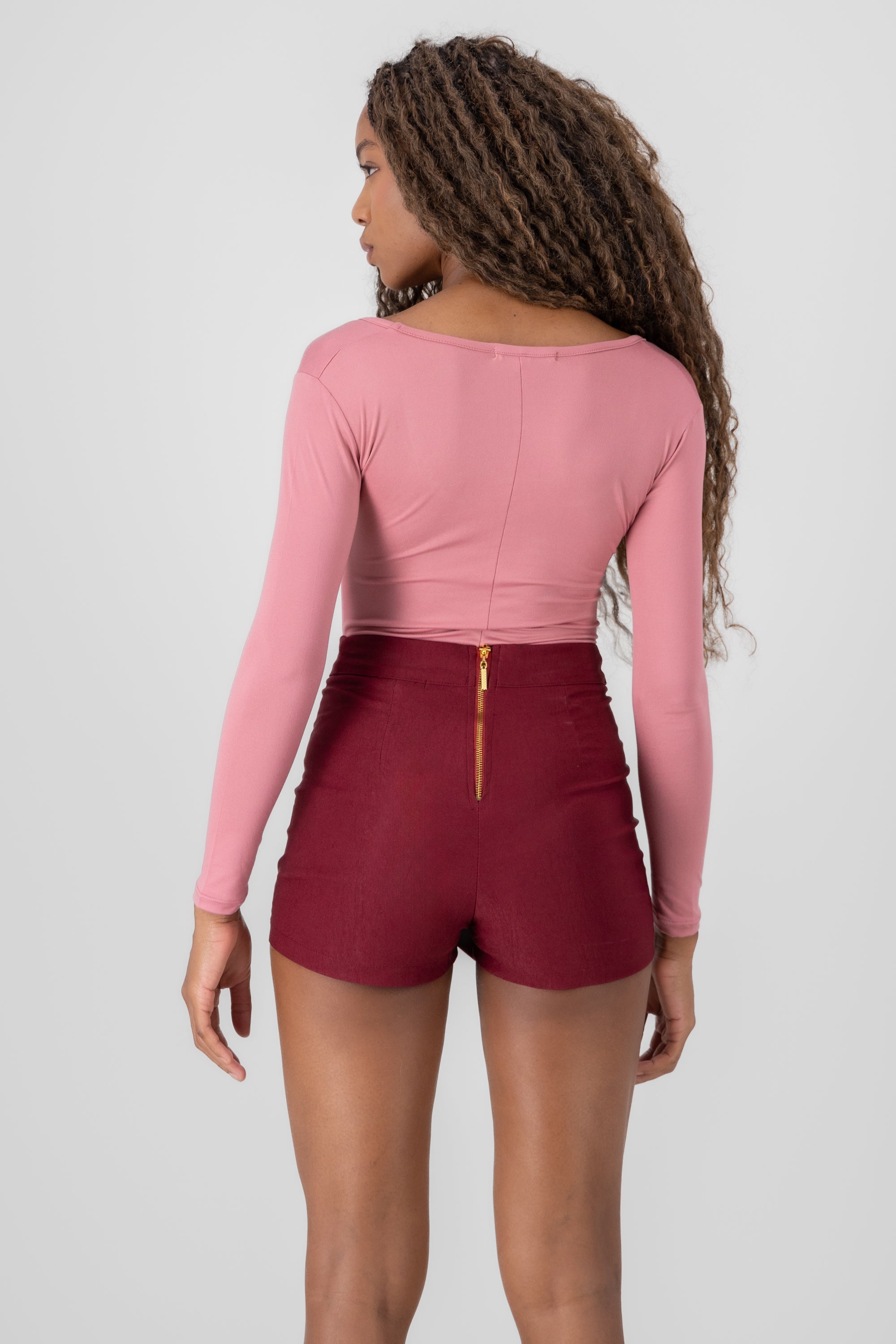 Plain RoundNeck Bodysuit MAUVE