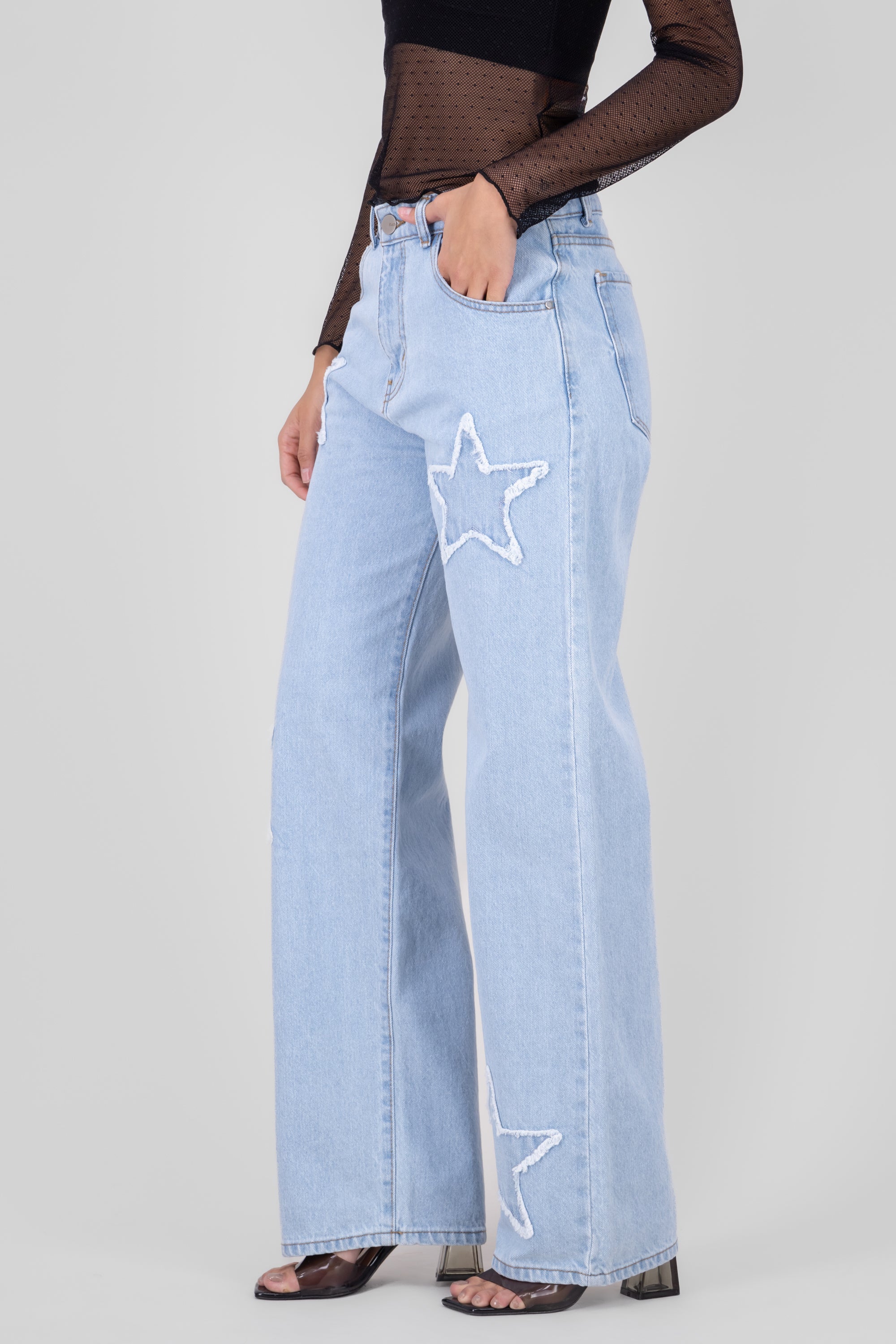 Starry MidRise Jeans BLEACHED