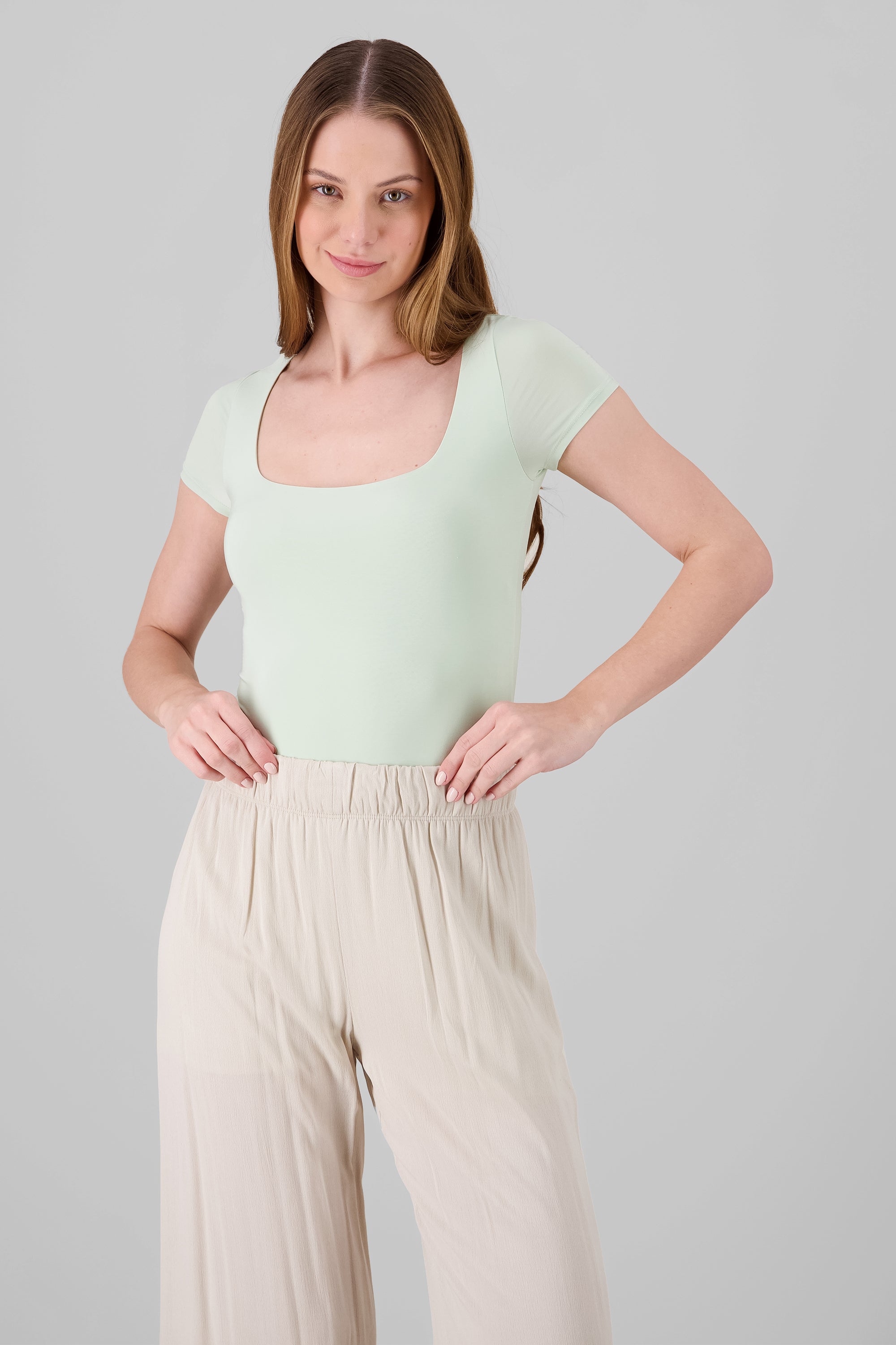 SquareNeckline Basic Bodysuit MINT