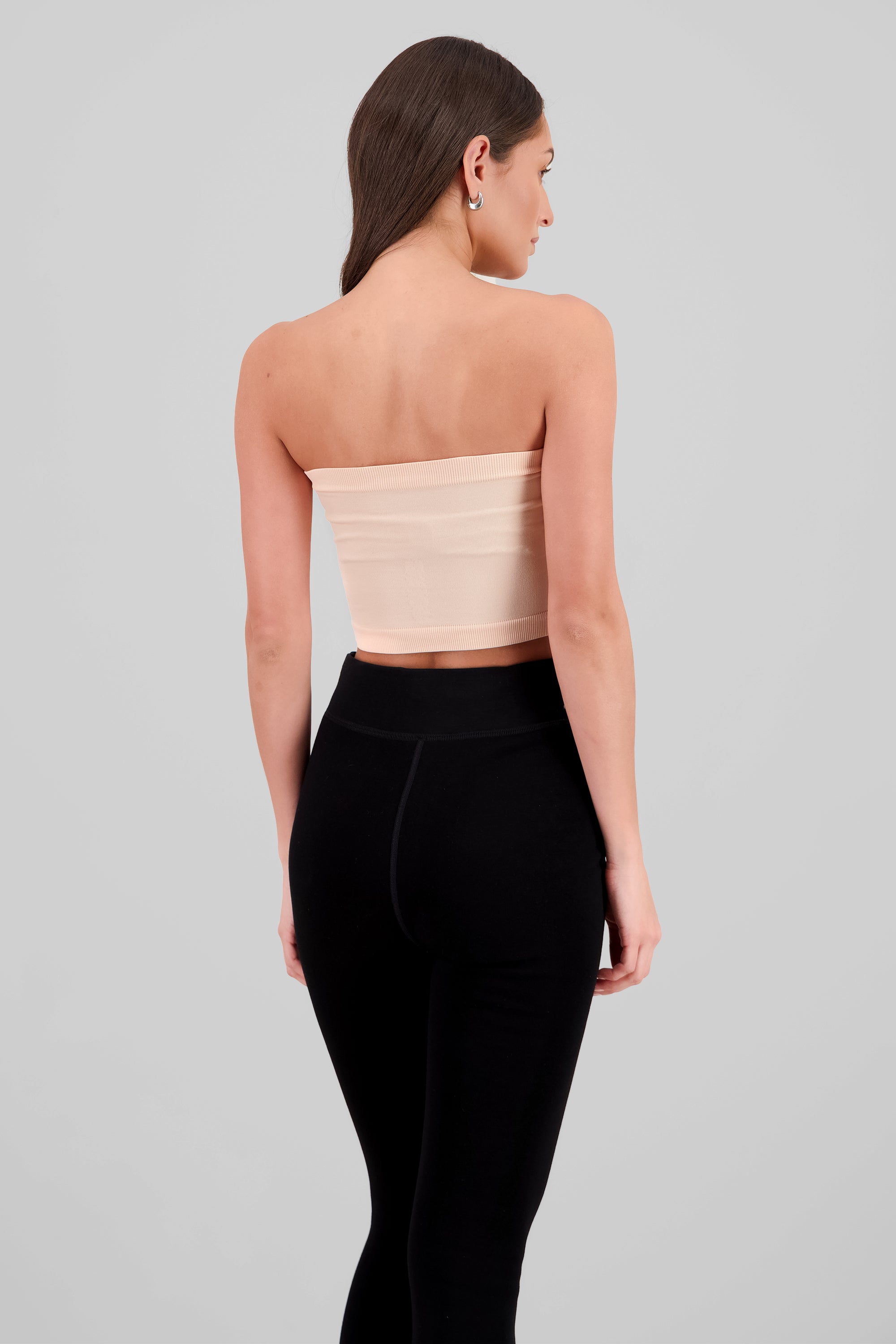 Plain Strapless Top PEACH