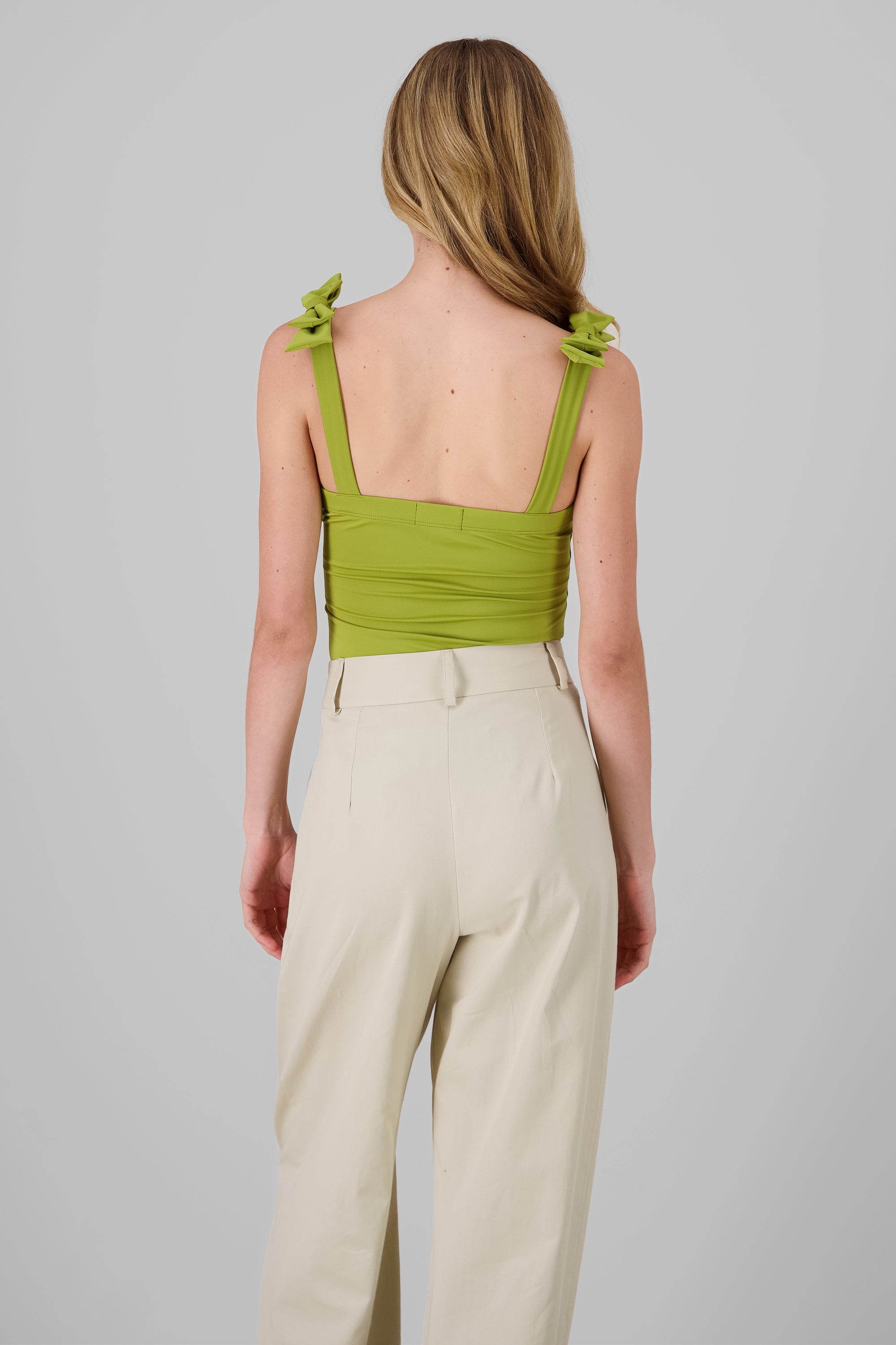 Jocelyn Bodysuit With Bow Straps GREEN