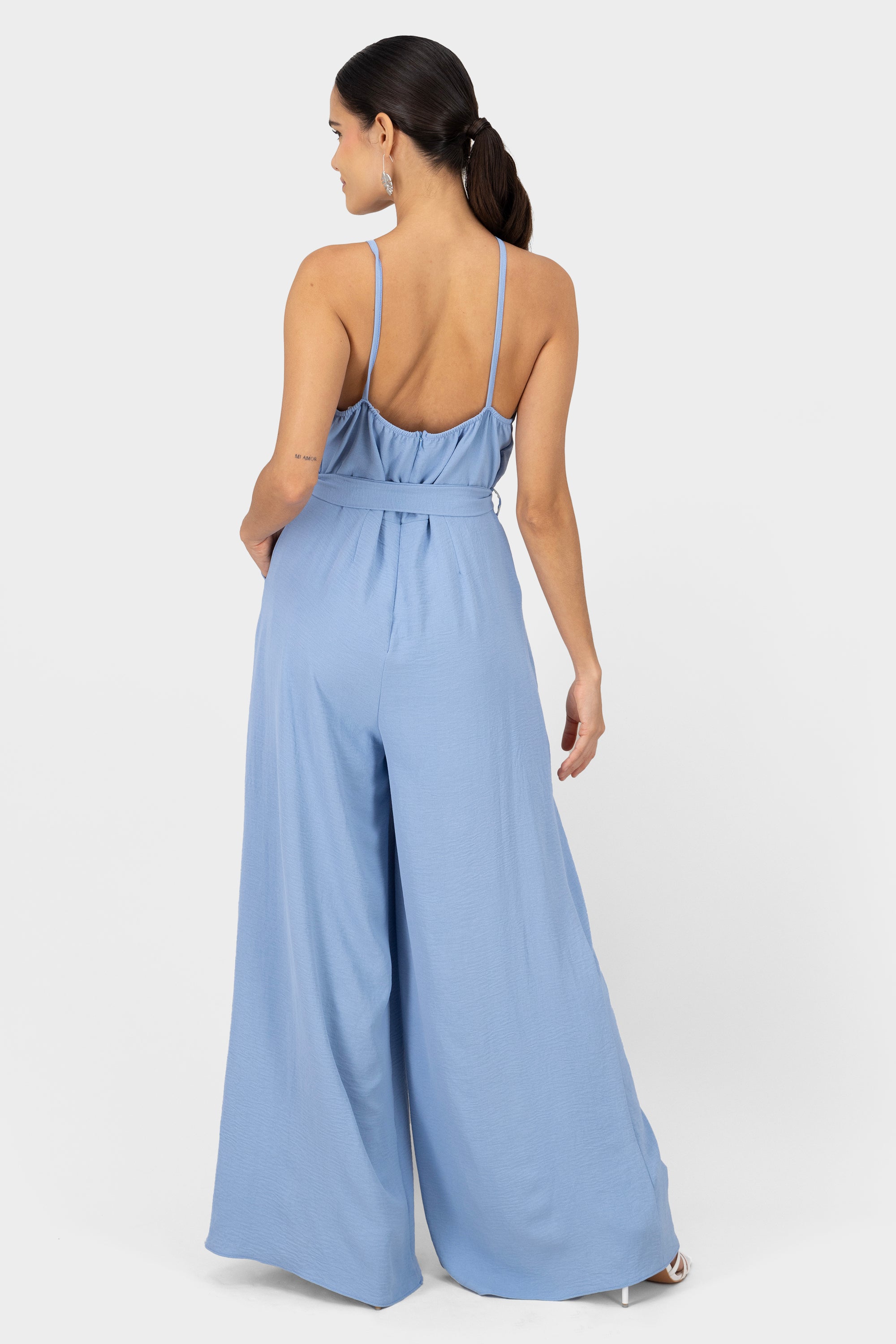 Zoe VNeck Jumpsuit SKY BLUE