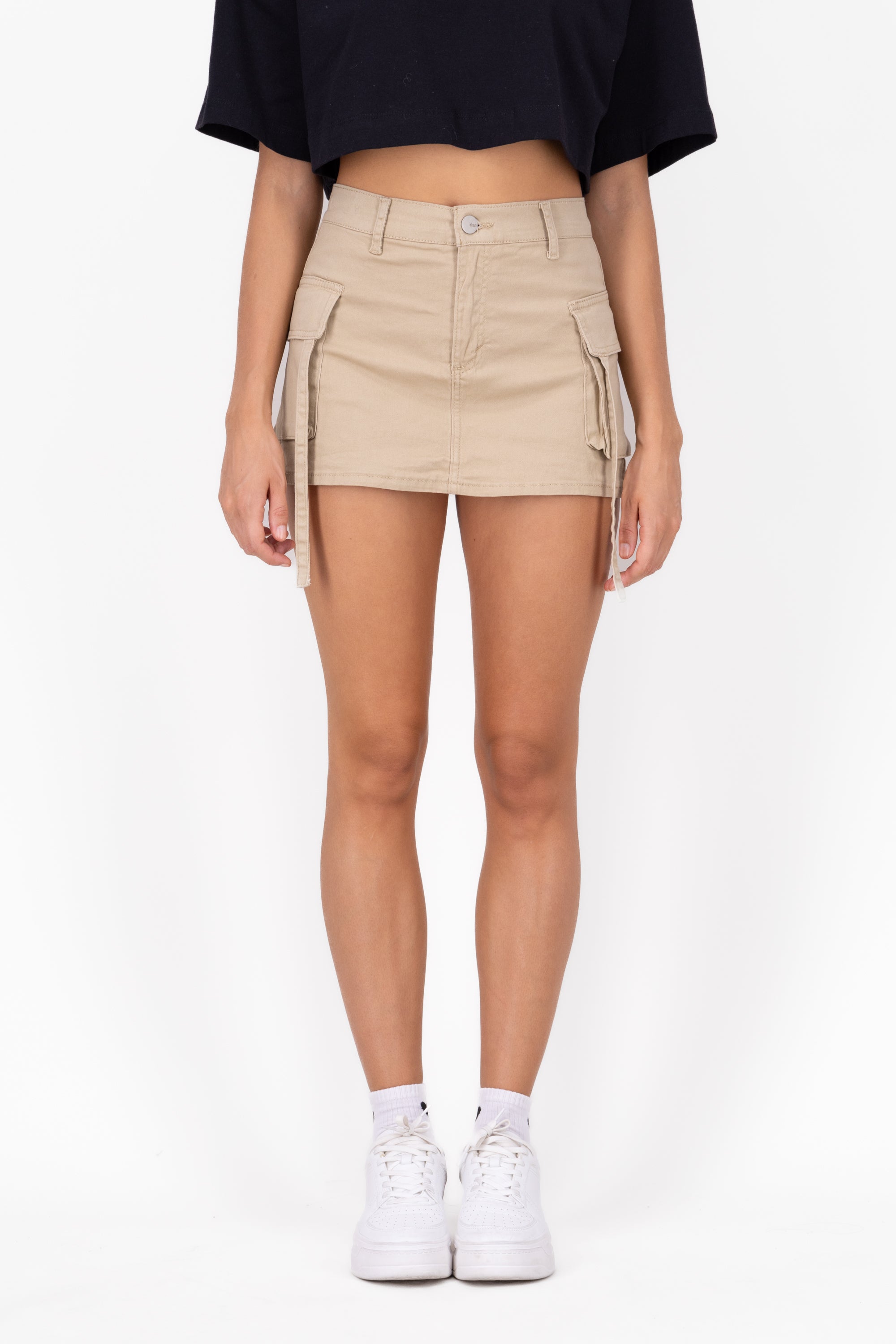 The Cargo Mini Skirt KHAKI