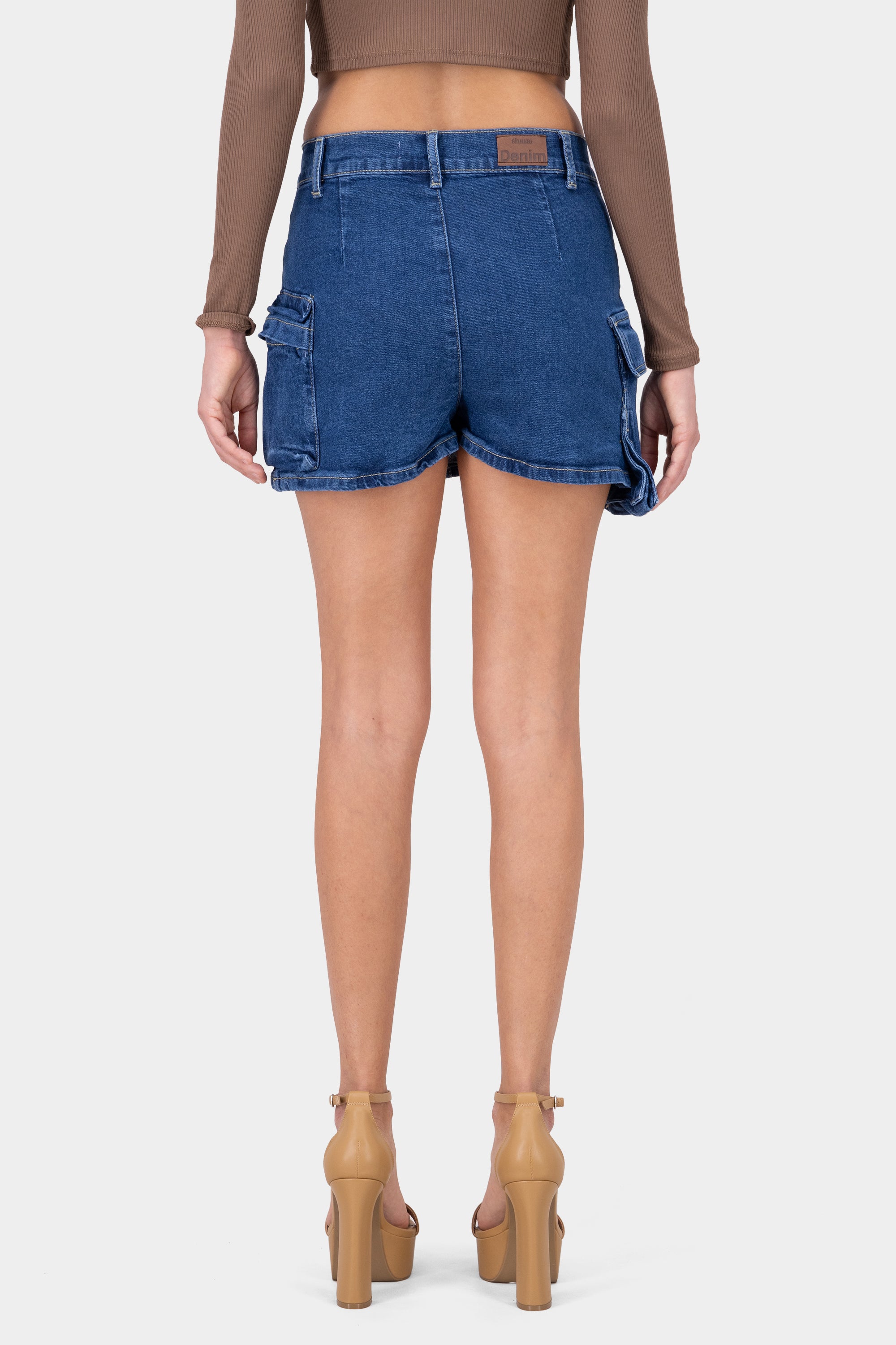 Mini Jean Denim Skort STONE