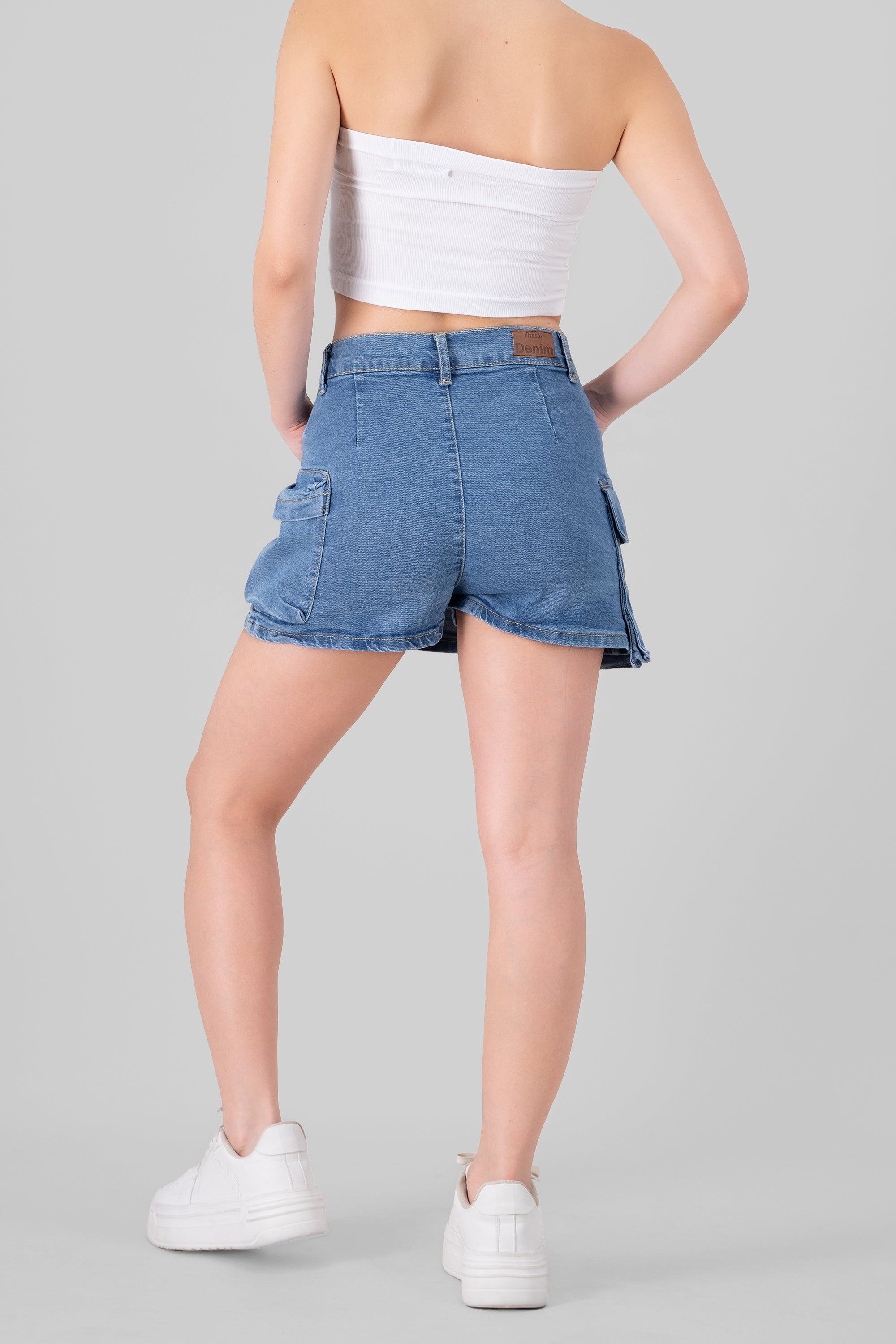 Mini Jean Denim Skort MEDIUM STONE