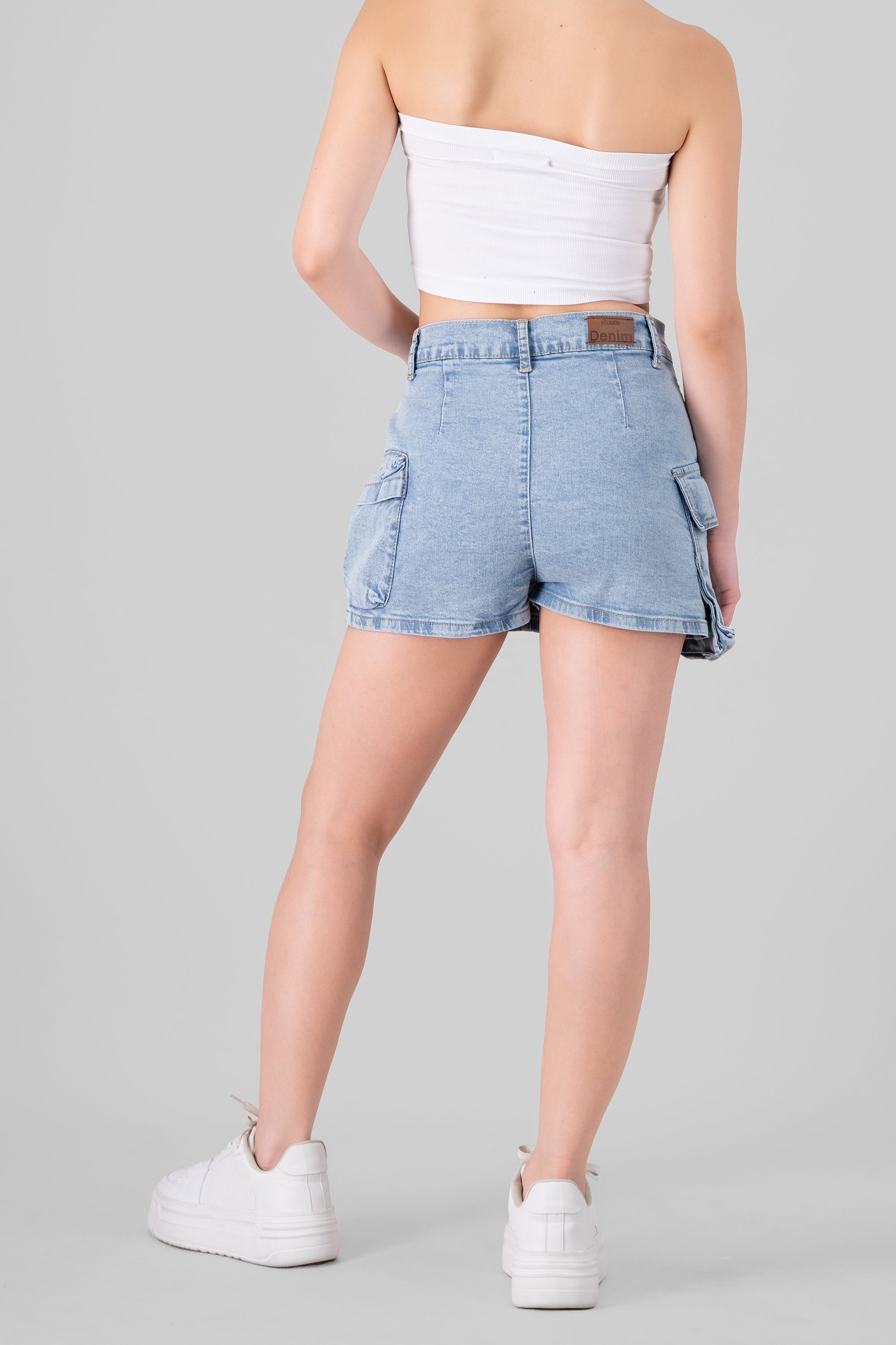 Mini Jean Denim Skort LIGHT ACID WASH