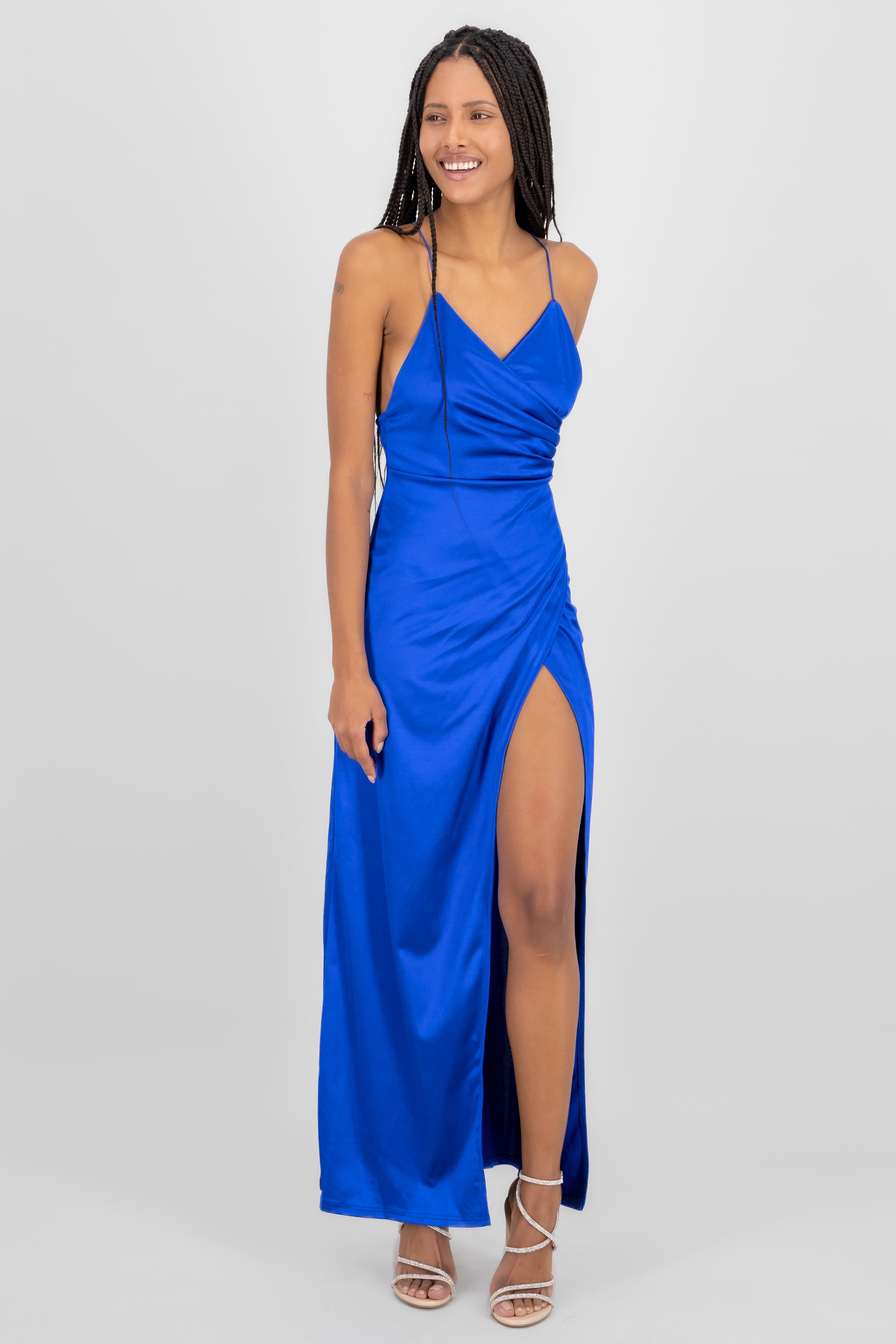 The Gown' Wrap Maxi Skirt ROYAL BLUE