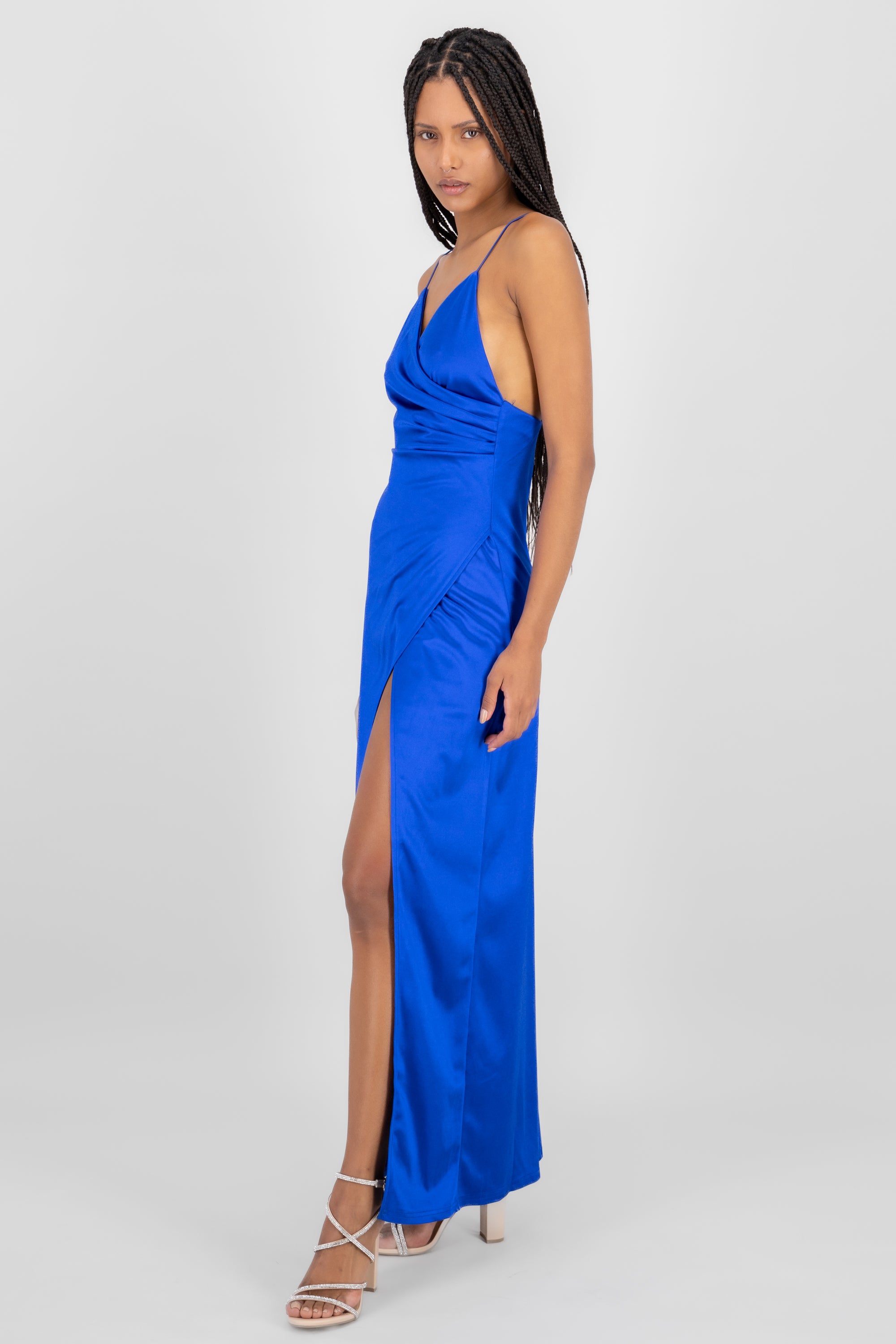 The Gown' Wrap Maxi Skirt ROYAL BLUE