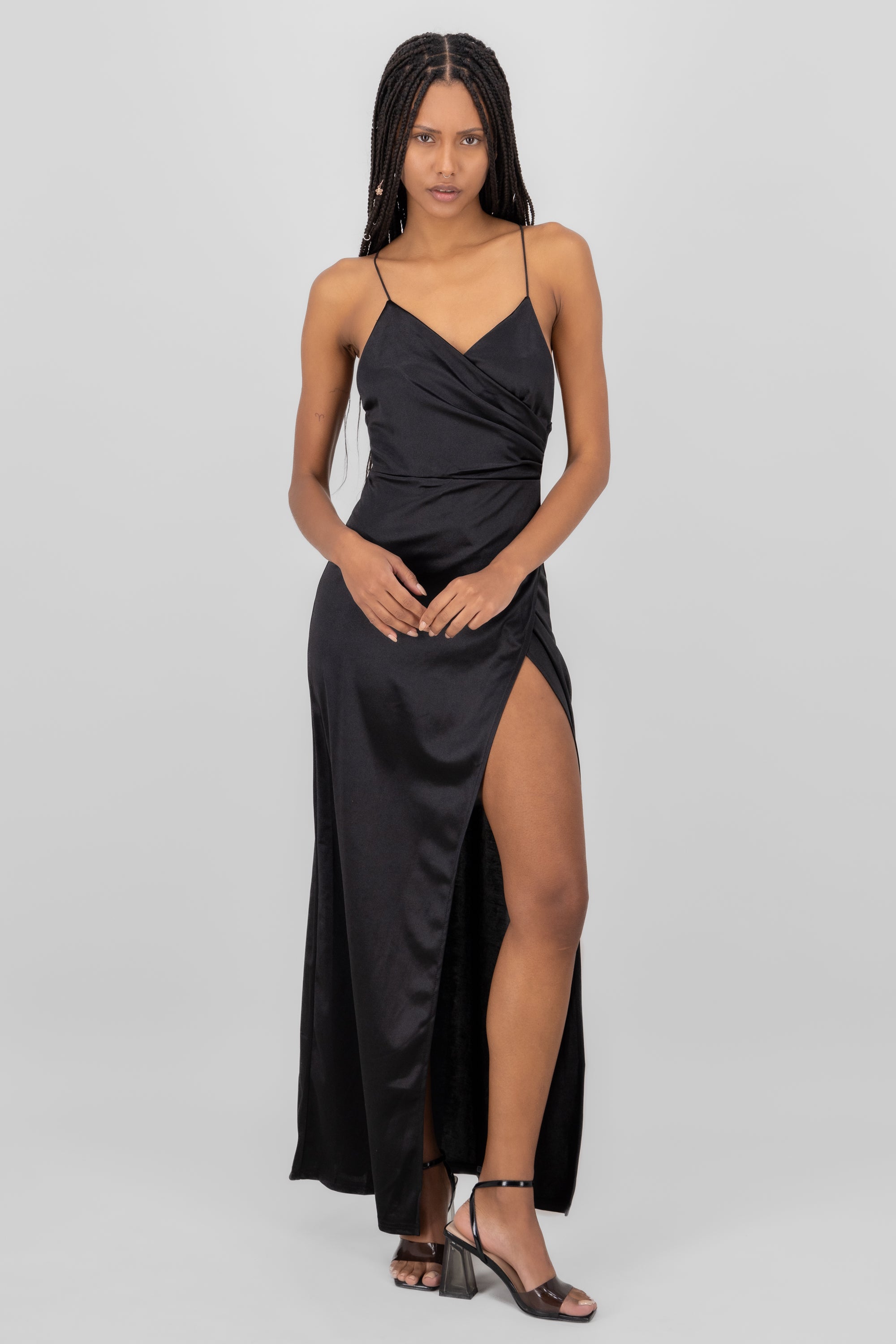 The Gown' Wrap Maxi Skirt BLACK