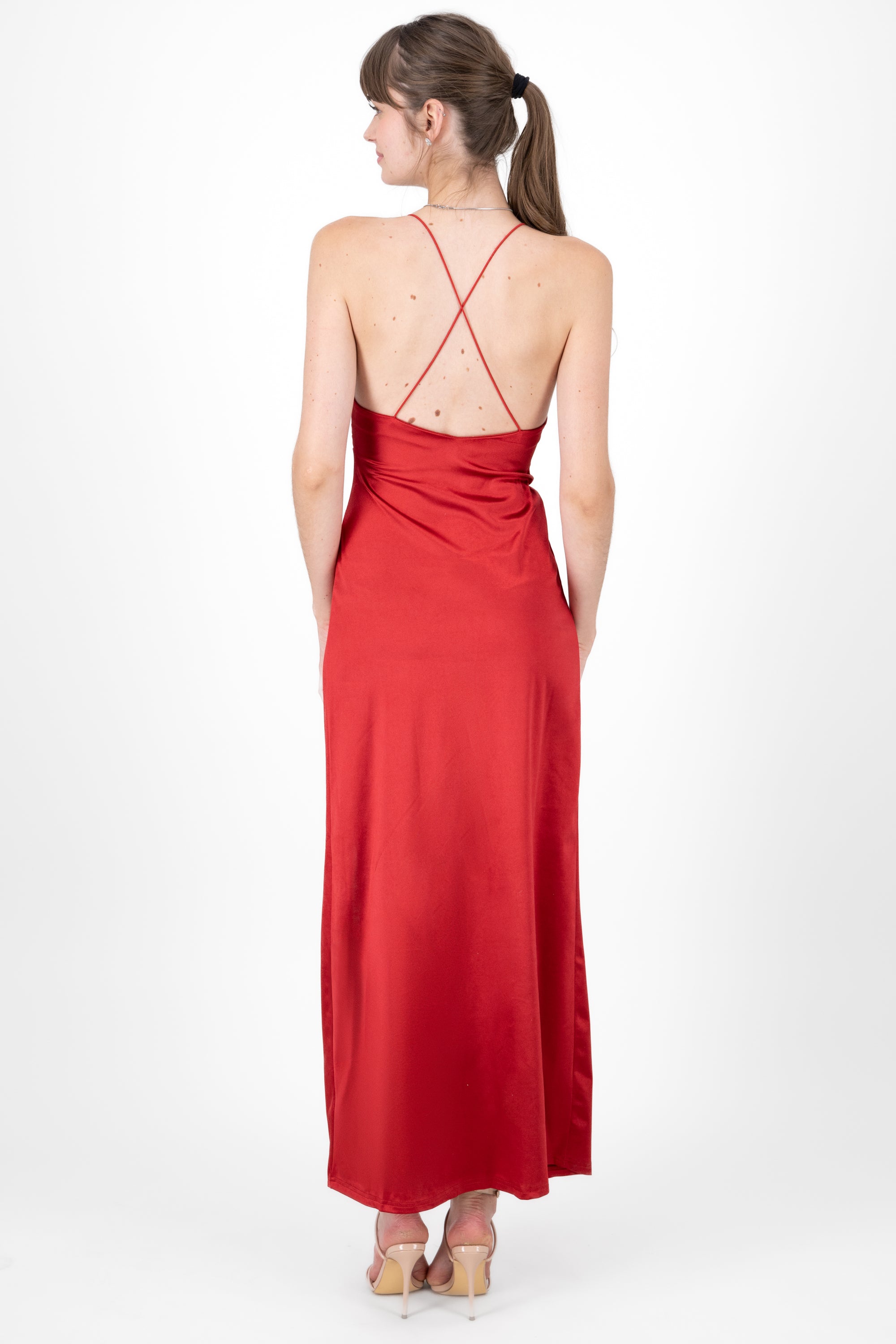 The Gown' Wrap Maxi Skirt BURGUNDY