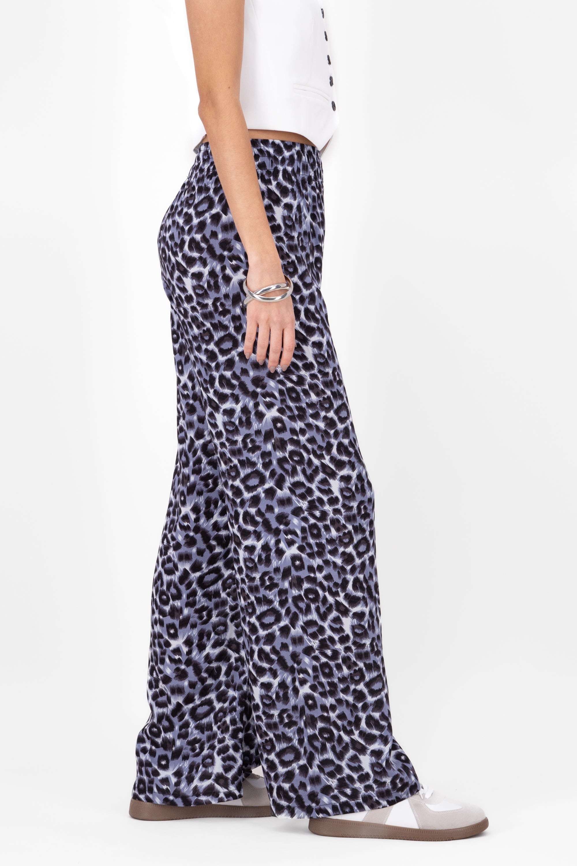 Fierce Animal Print Pants BLUE COMBO