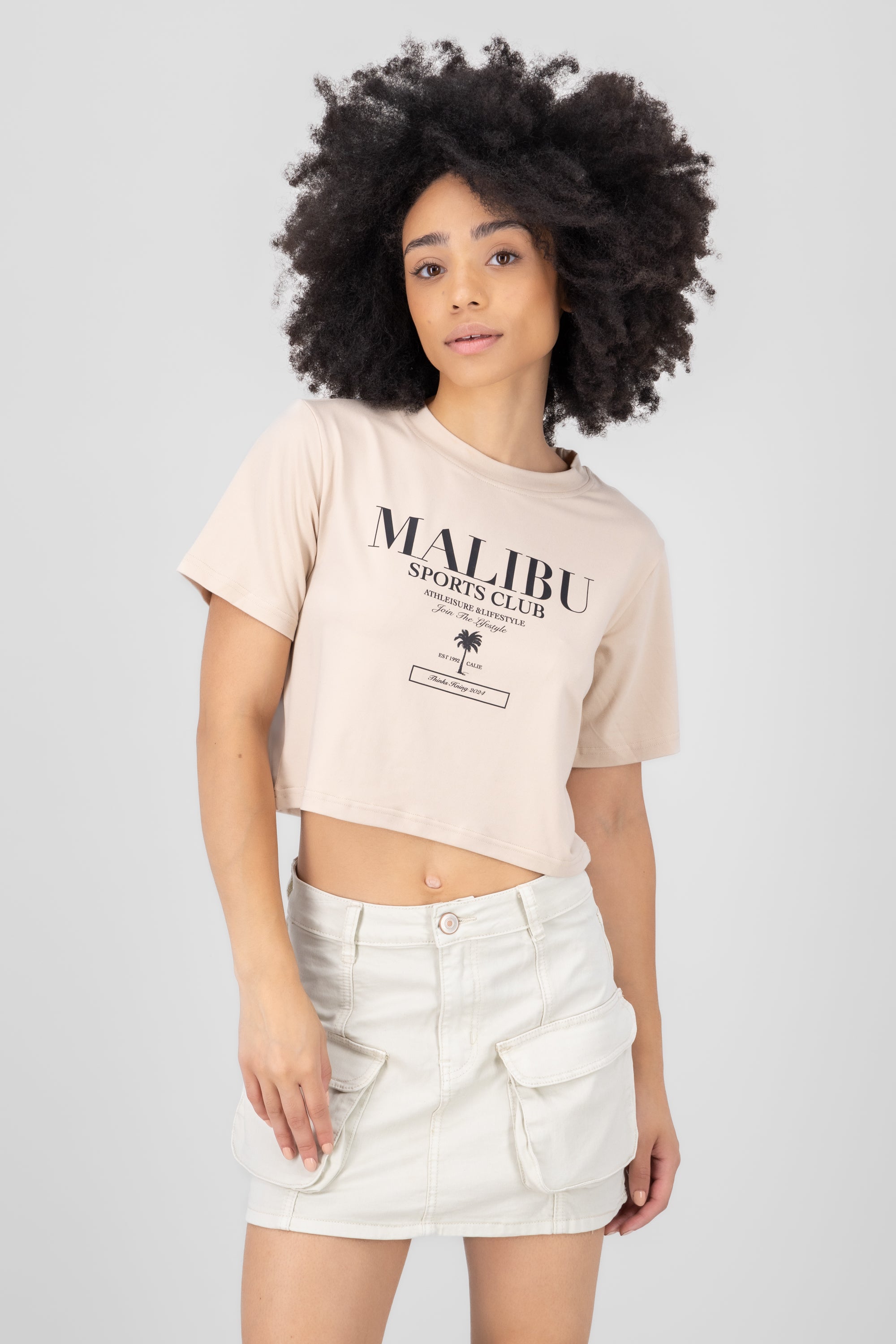 Malibu Sports Club Graphic Tee BEIGE