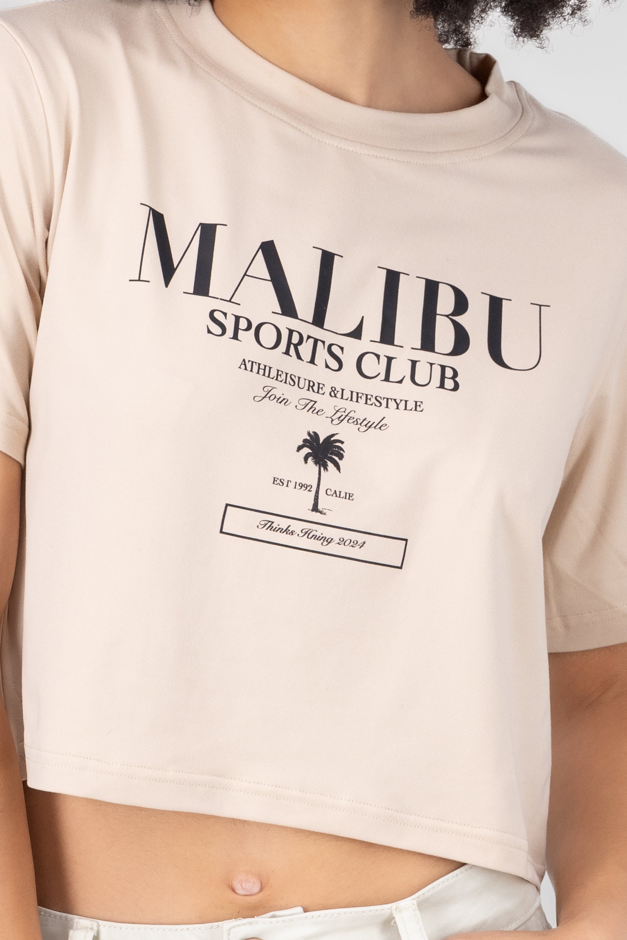 Malibu Sports Club Graphic Tee BEIGE