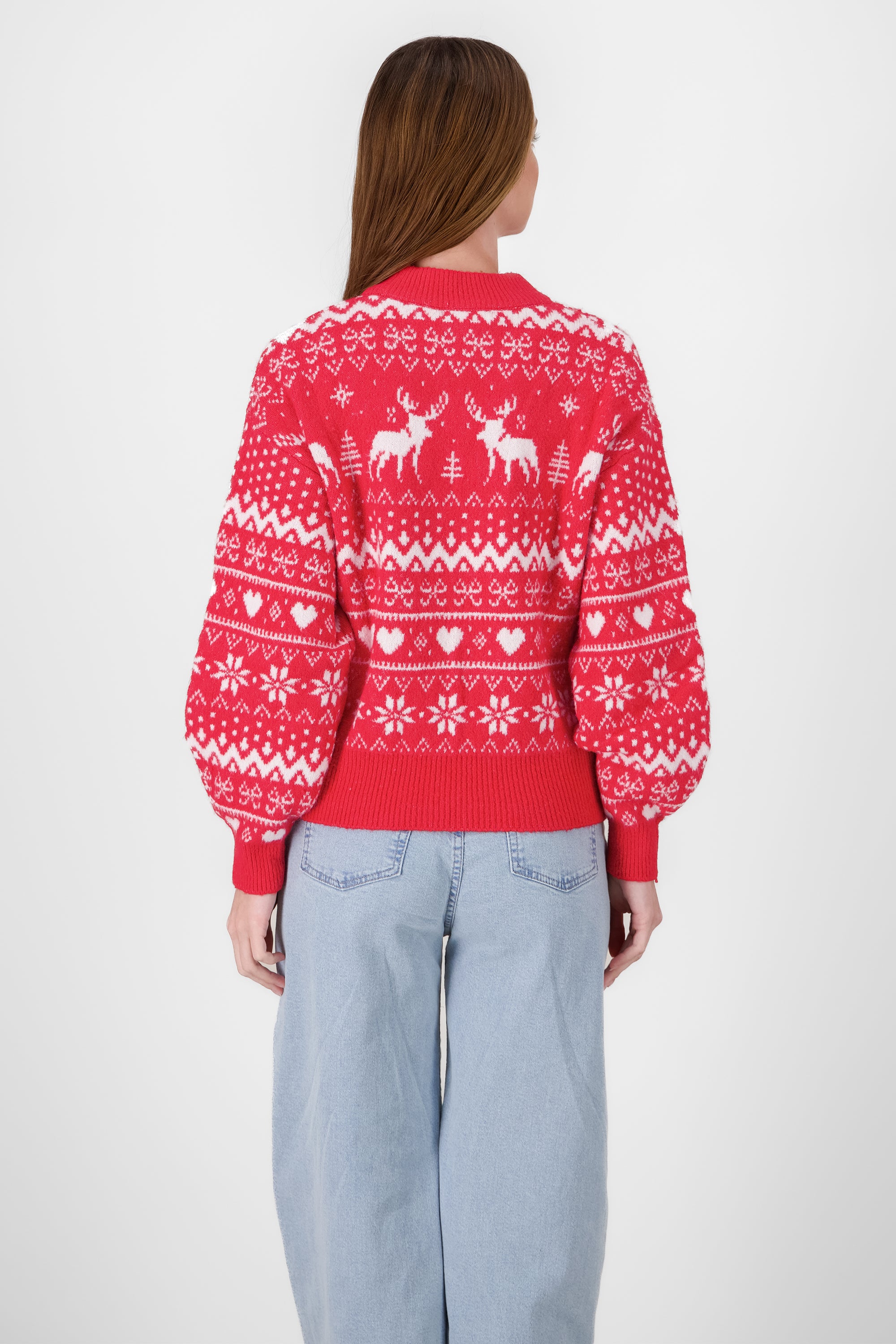 Reindeer Heart Sweater RED COMBO