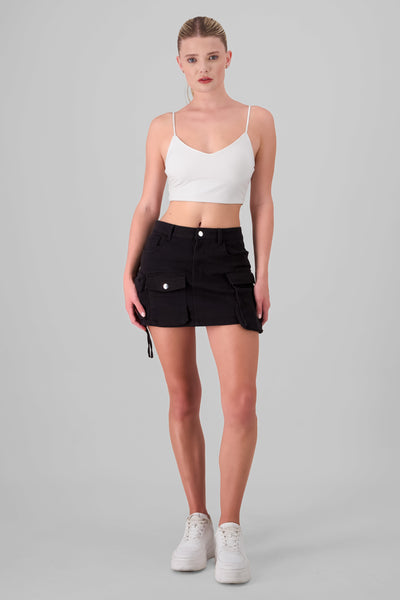 Cargo Mini Skirt BLACK