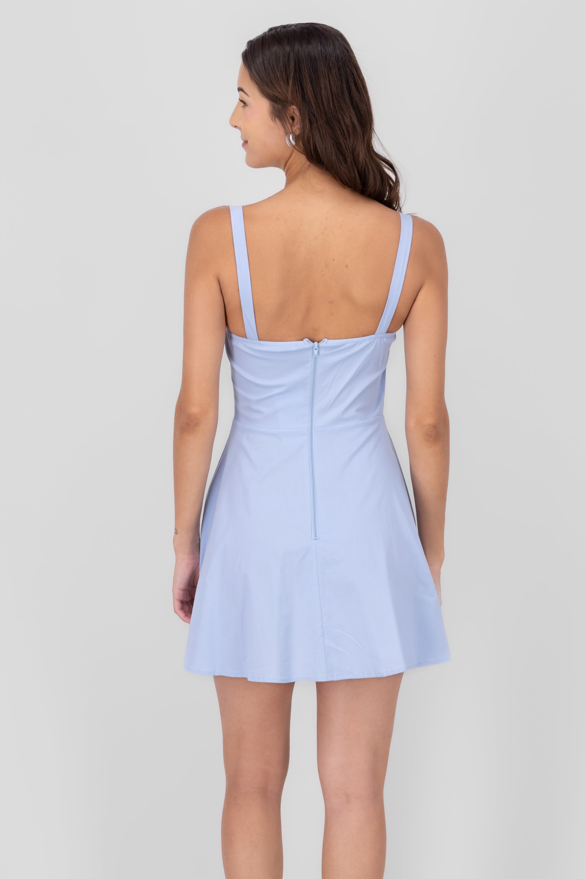 Tie Front Cami Dress SKY BLUE