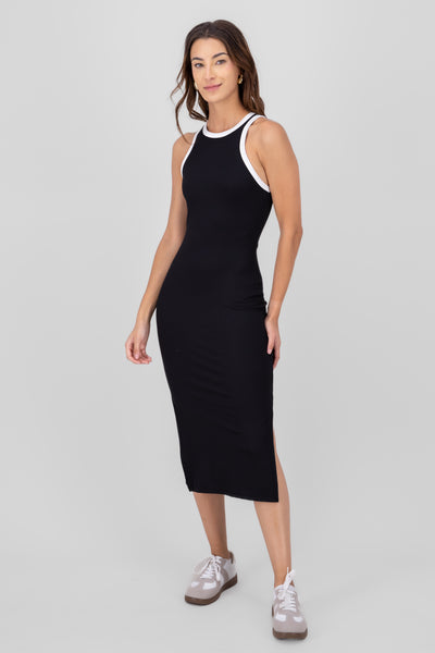 Contrast Maxi Dress BLACK COMBO