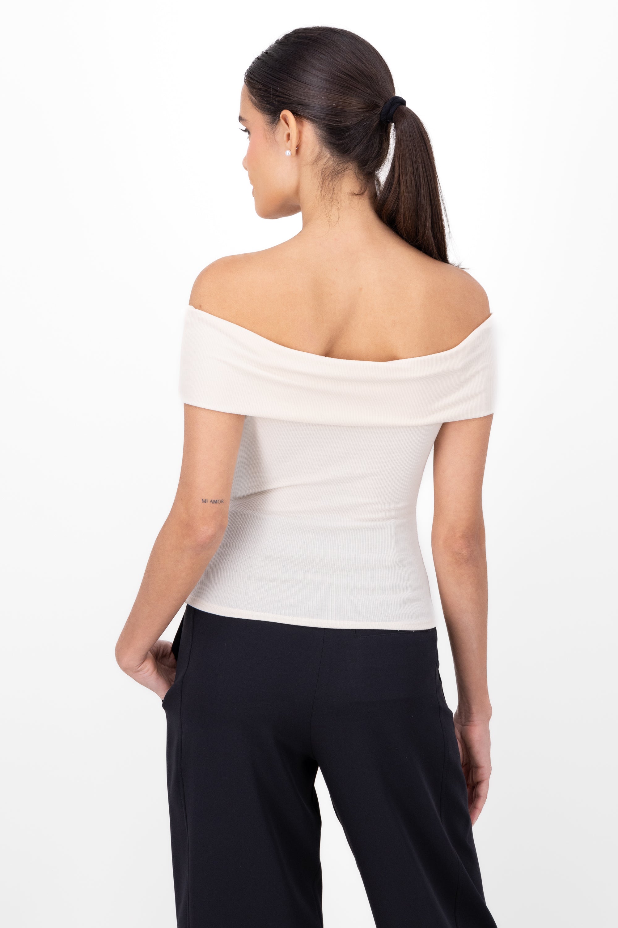 Sleeveless Off The Shoulder Top IVORY