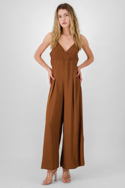 V Neck Jumpsuit BLACK