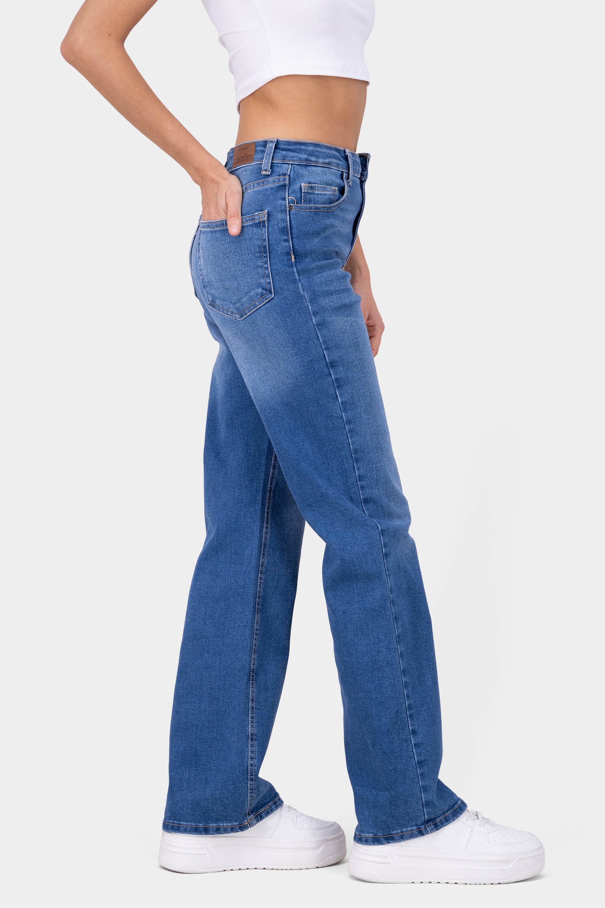 Mid Waisted Mom Jeans MEDIUM STONE