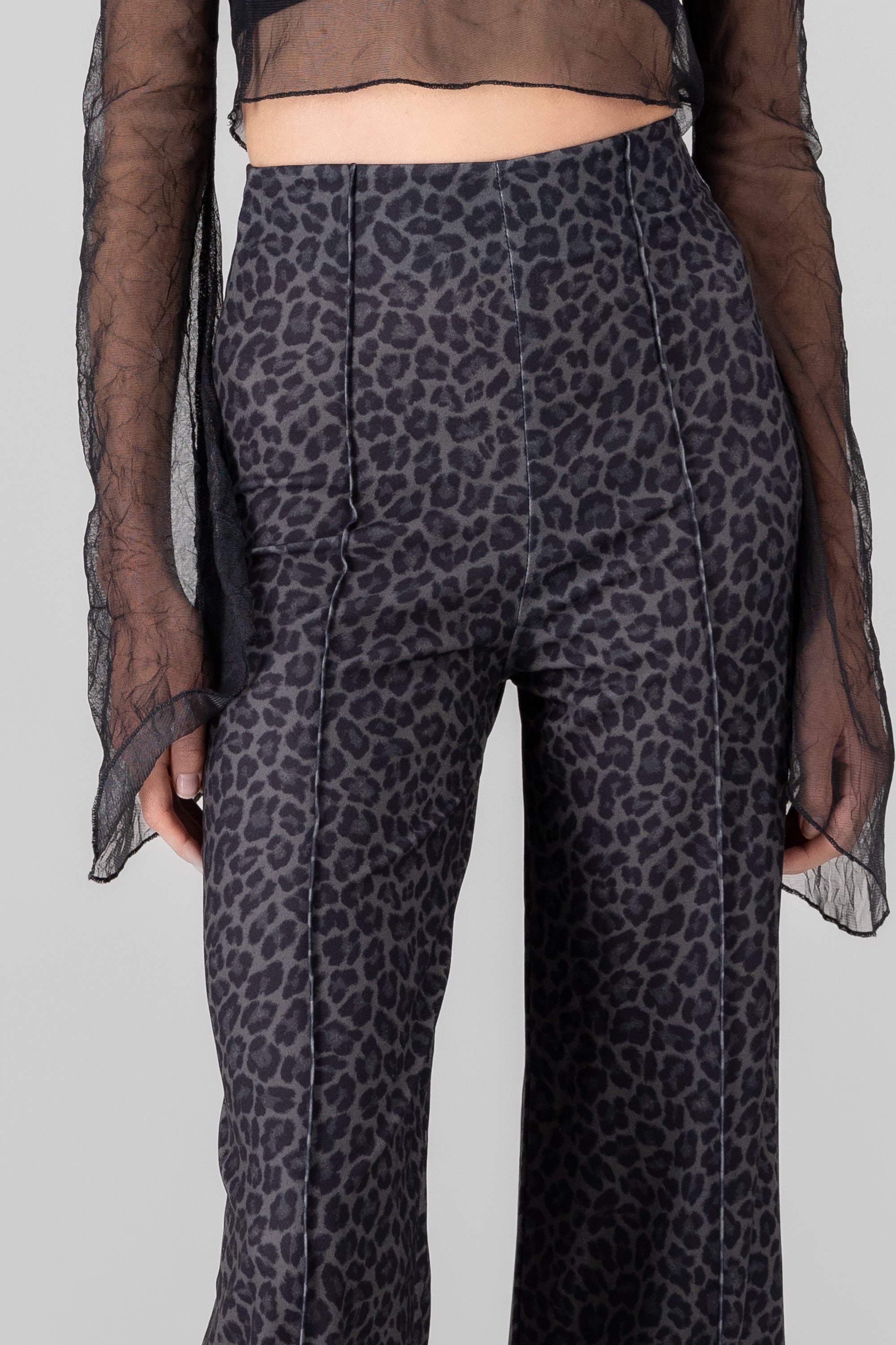 Animal Print Pants GRAY COMBO