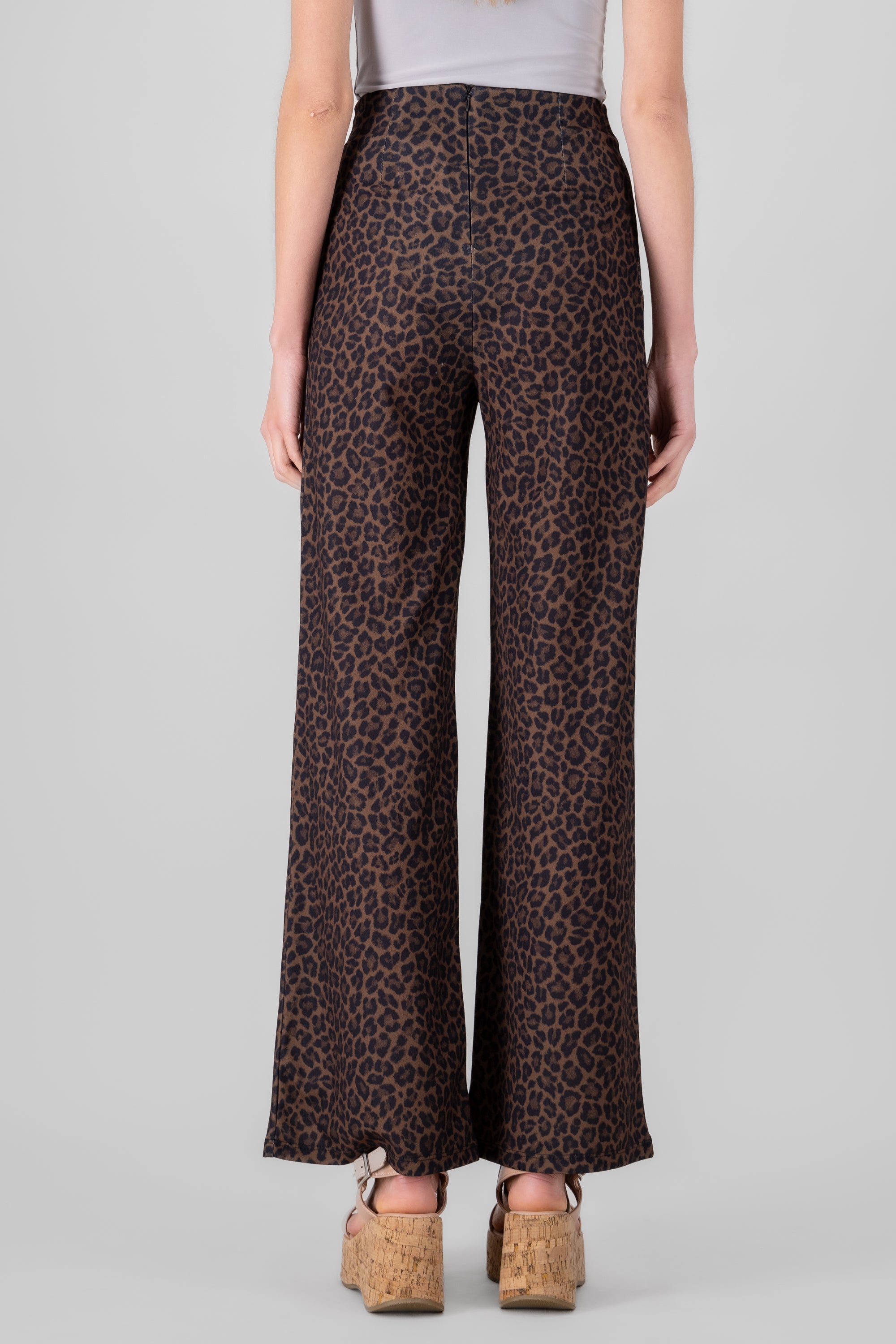 Animal Print Pants DARK BROWN