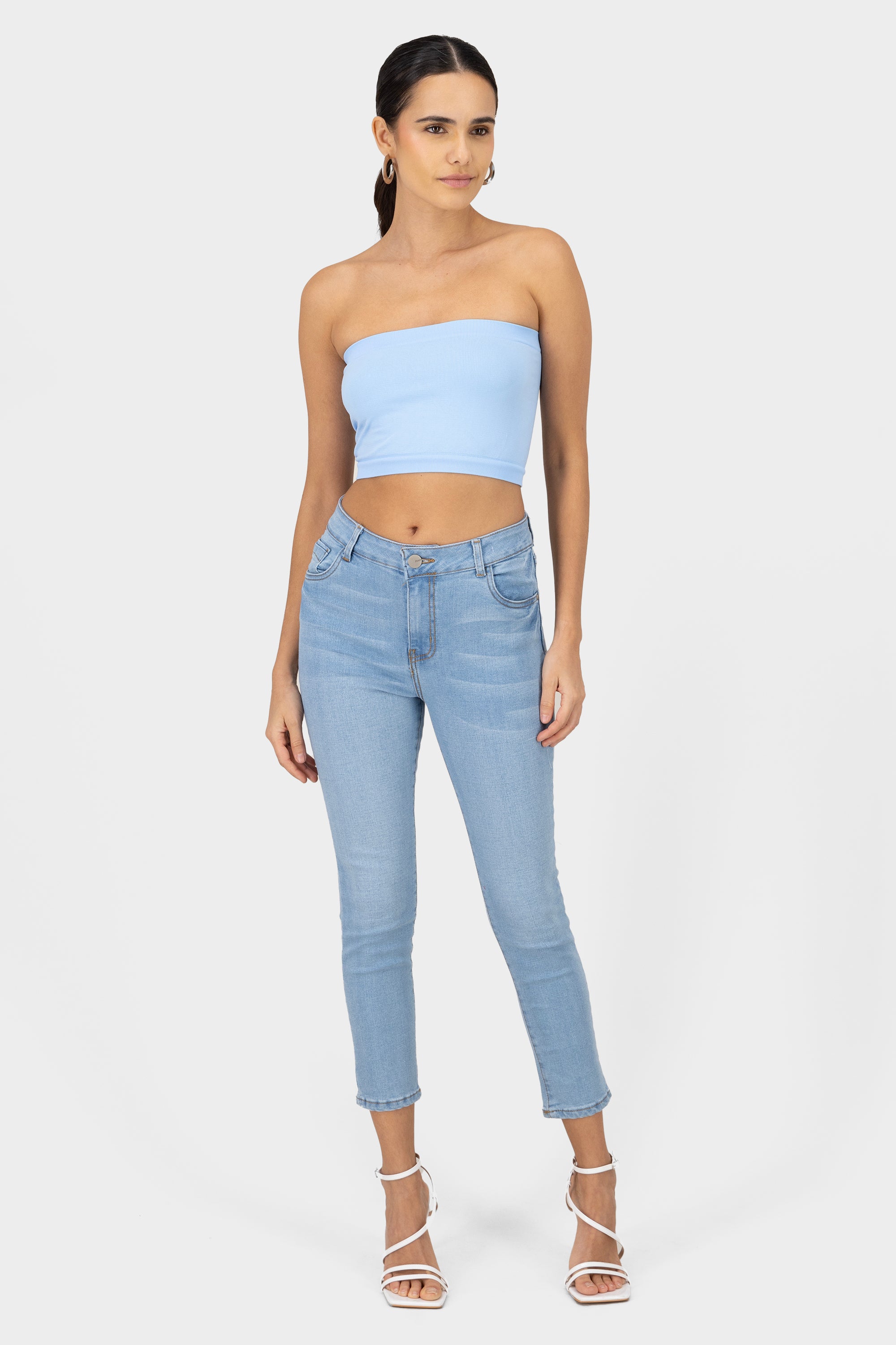 Mid Rise Skinny Jeans LIGHT WASH