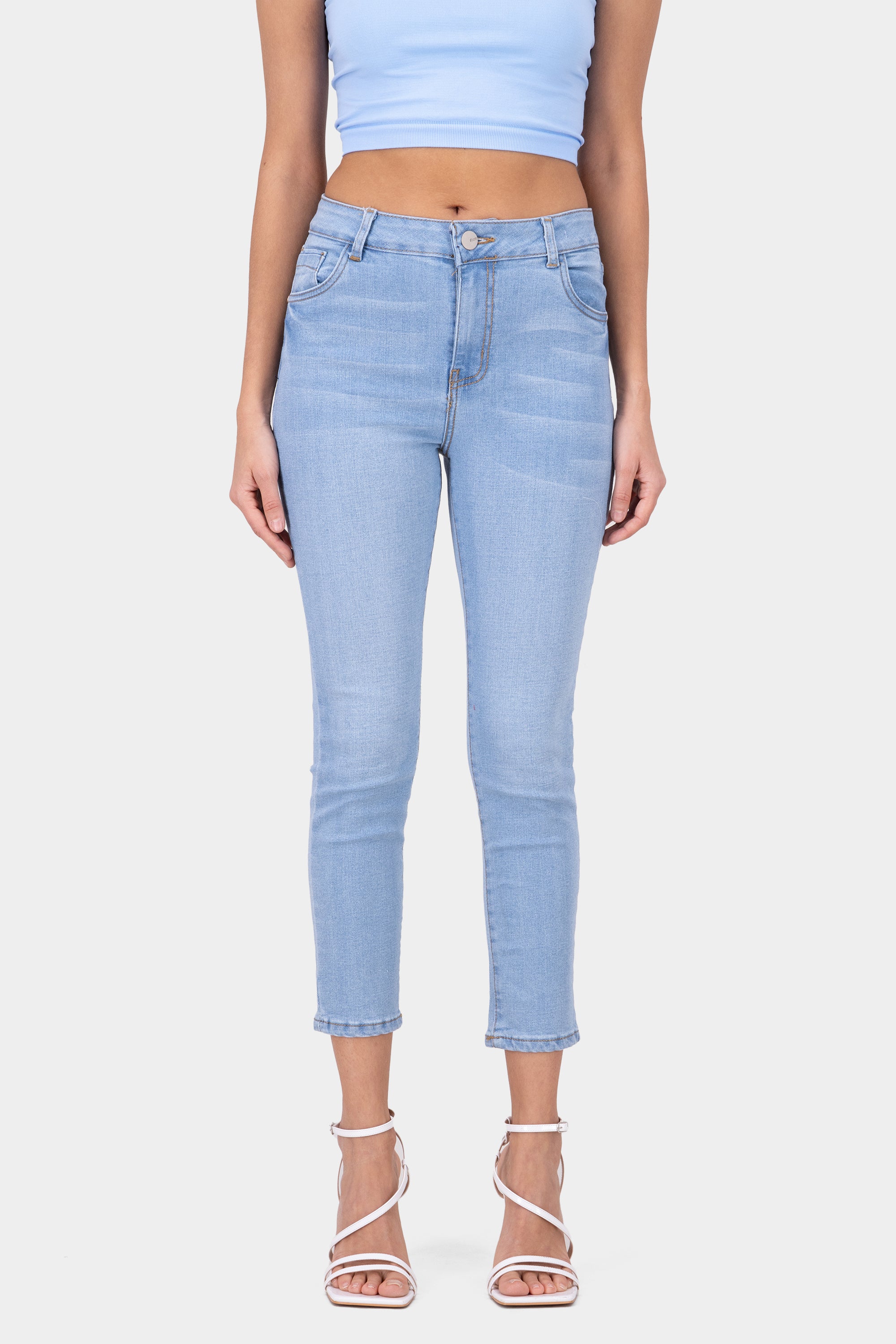 Mid Rise Skinny Jeans LIGHT WASH