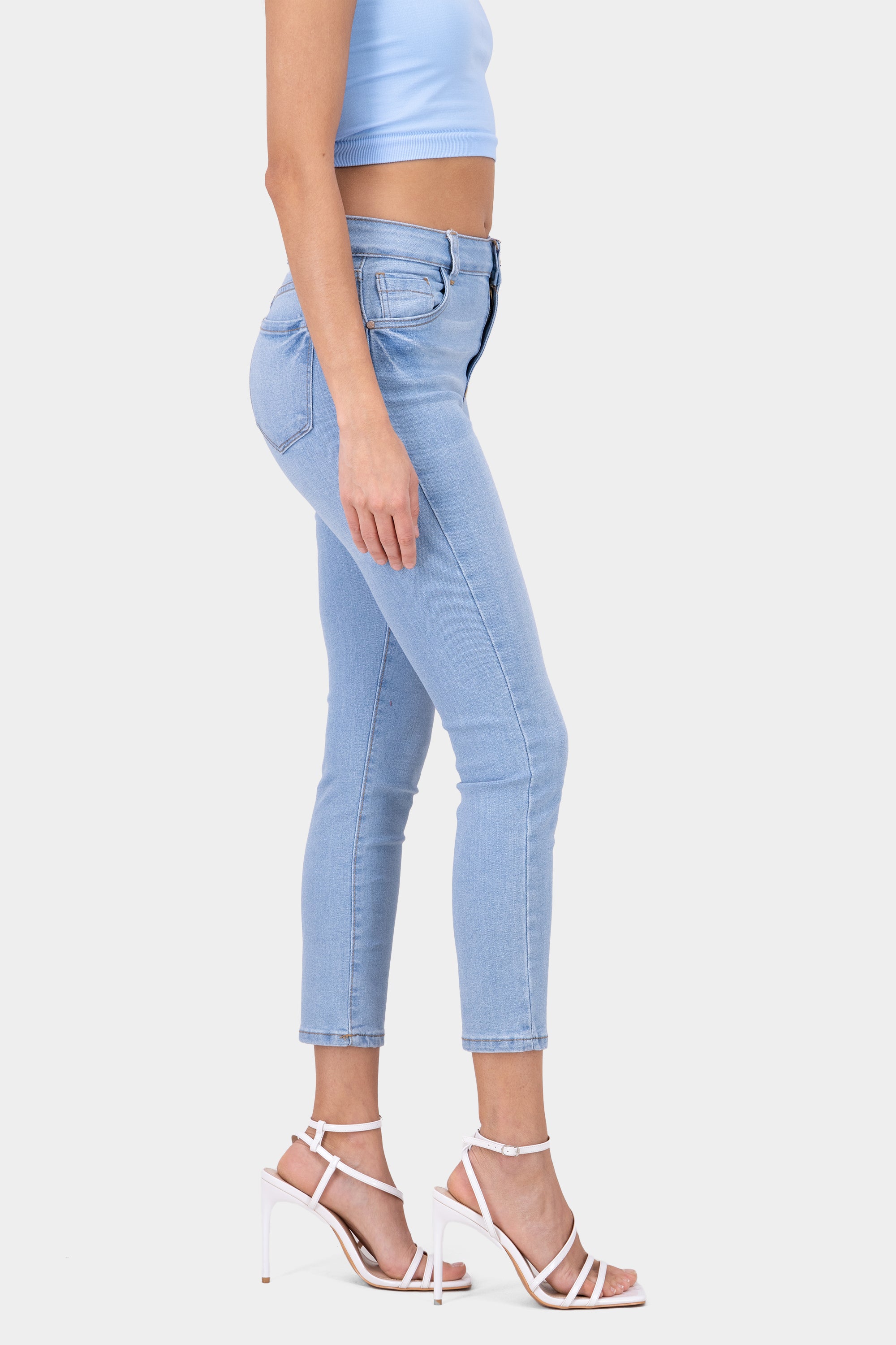 Mid Rise Skinny Jeans LIGHT WASH