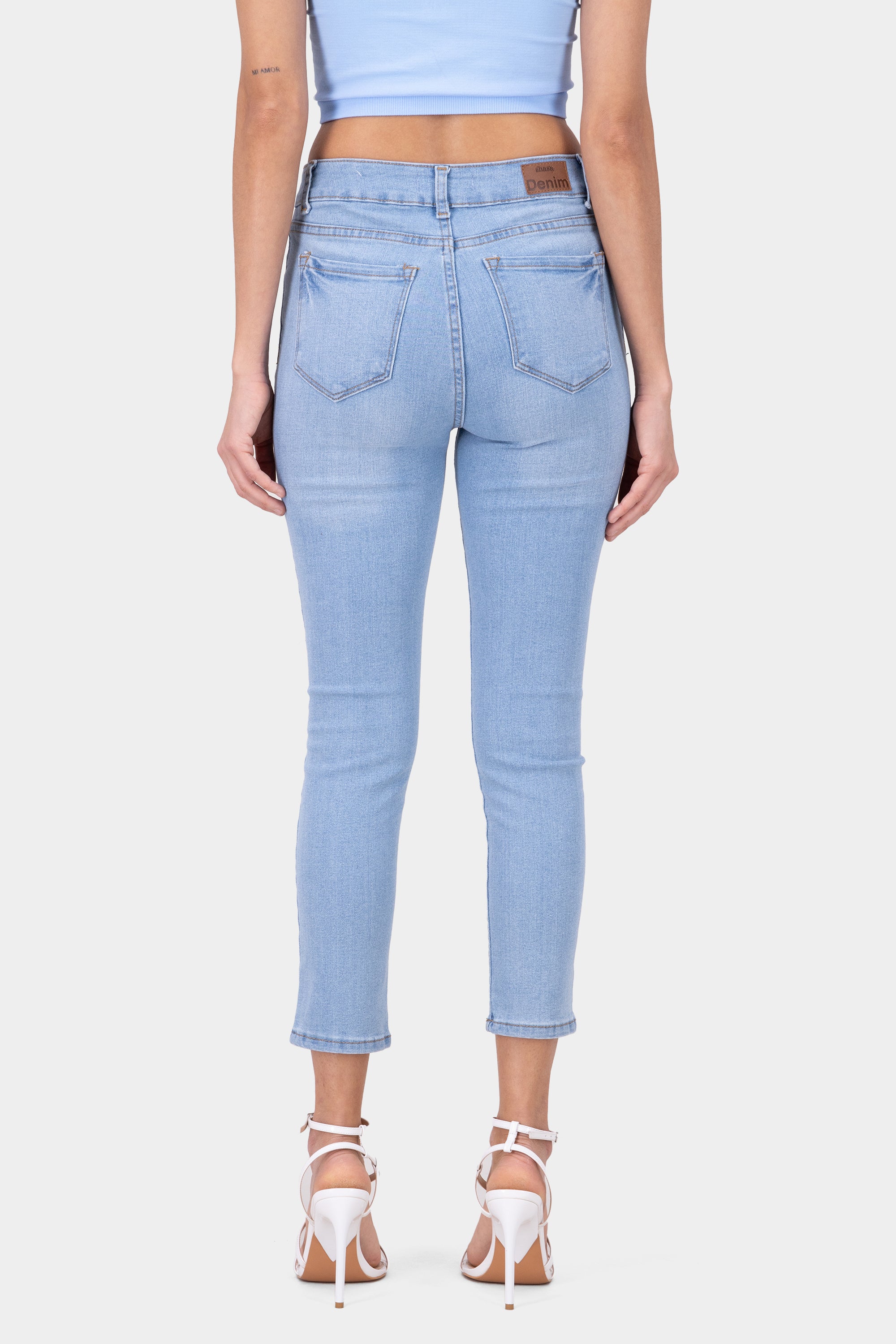 Mid Rise Skinny Jeans LIGHT WASH