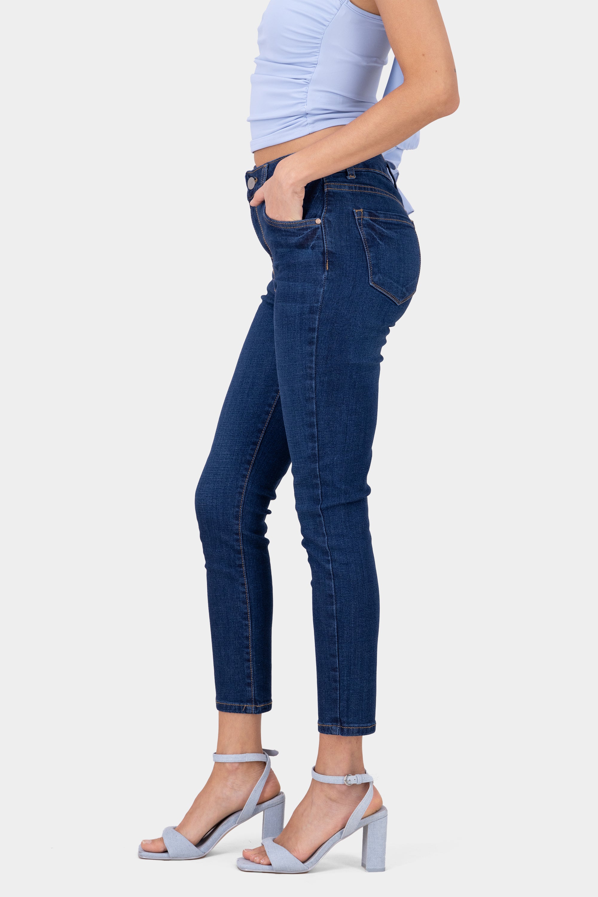 Mid Rise Skinny Jeans DARK WASH