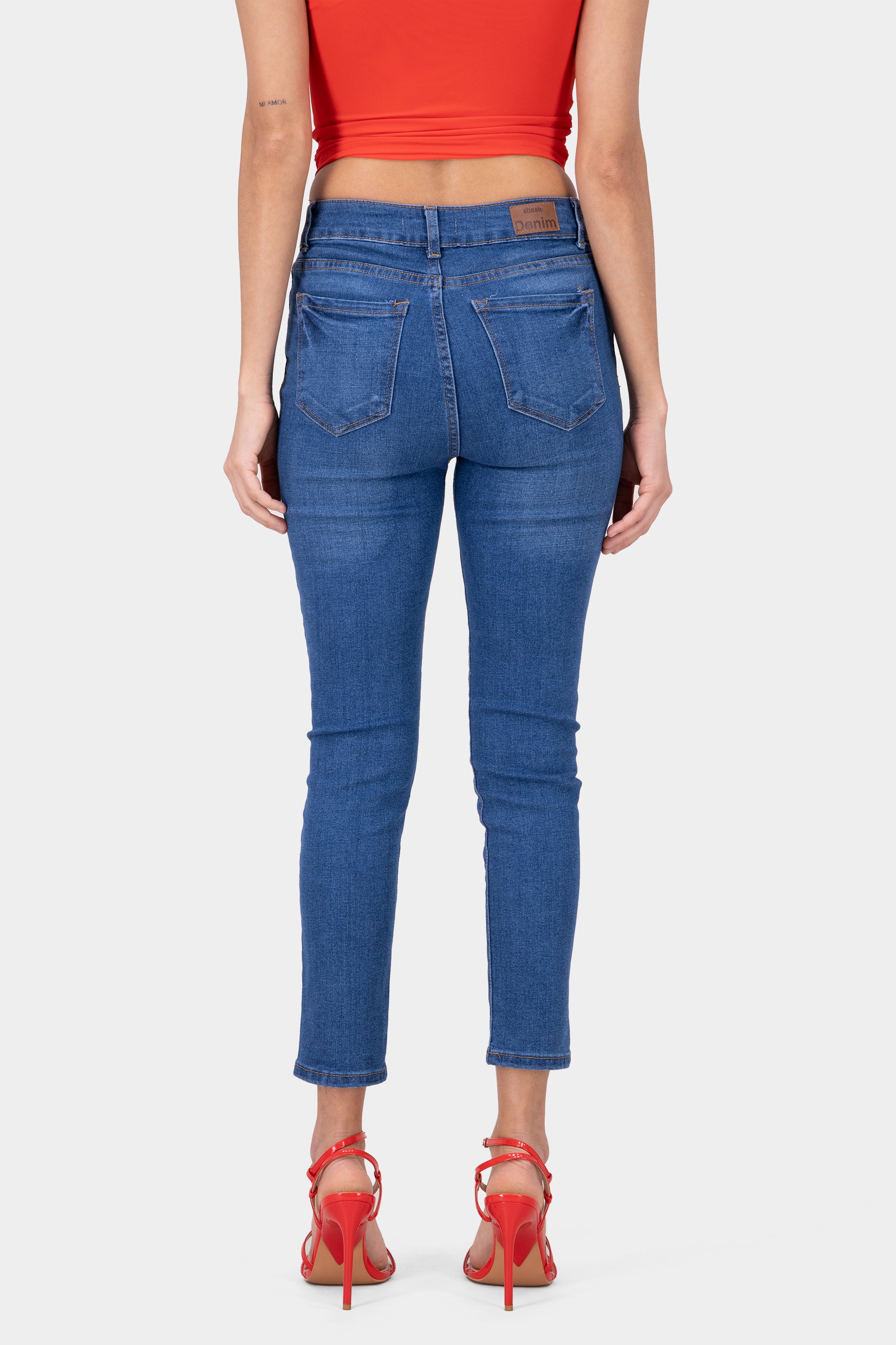 Mid Rise Skinny Jeans MEDIUM WASH