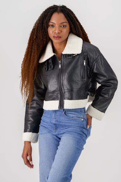 Aviator Jacket BLACK COMBO