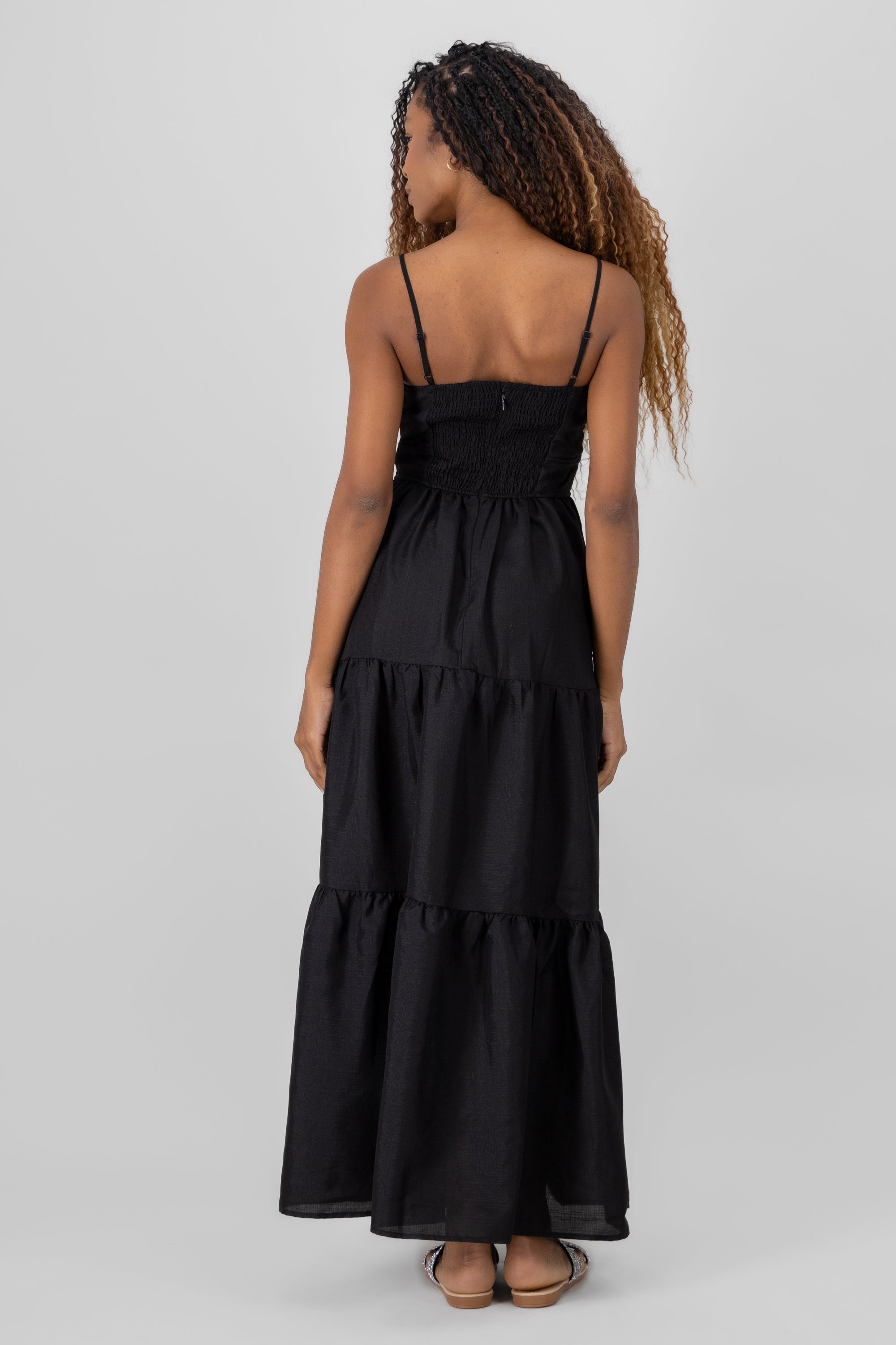 Solid Maxi Dress BLACK