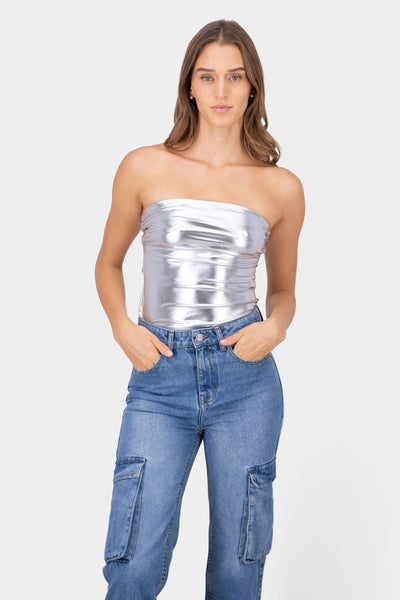 Matallic Tube Top SILVER