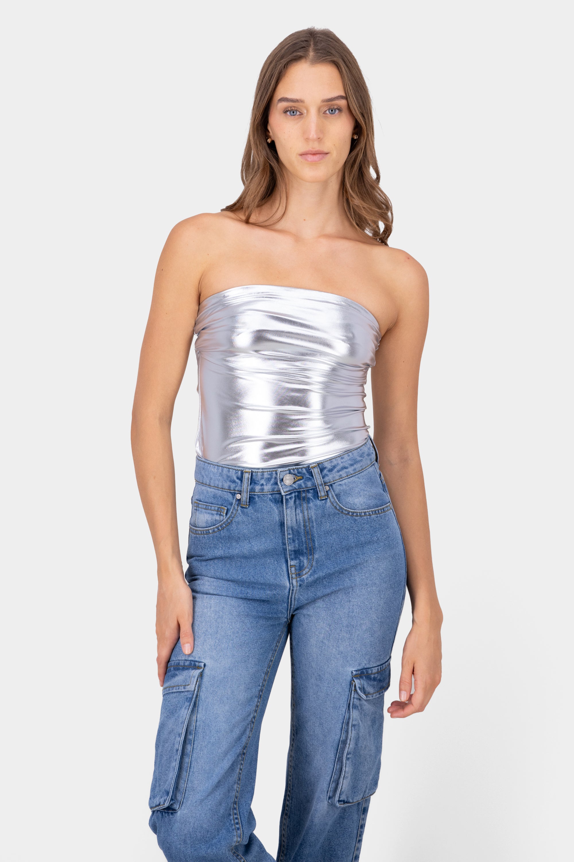 Matallic Tube Top SILVER