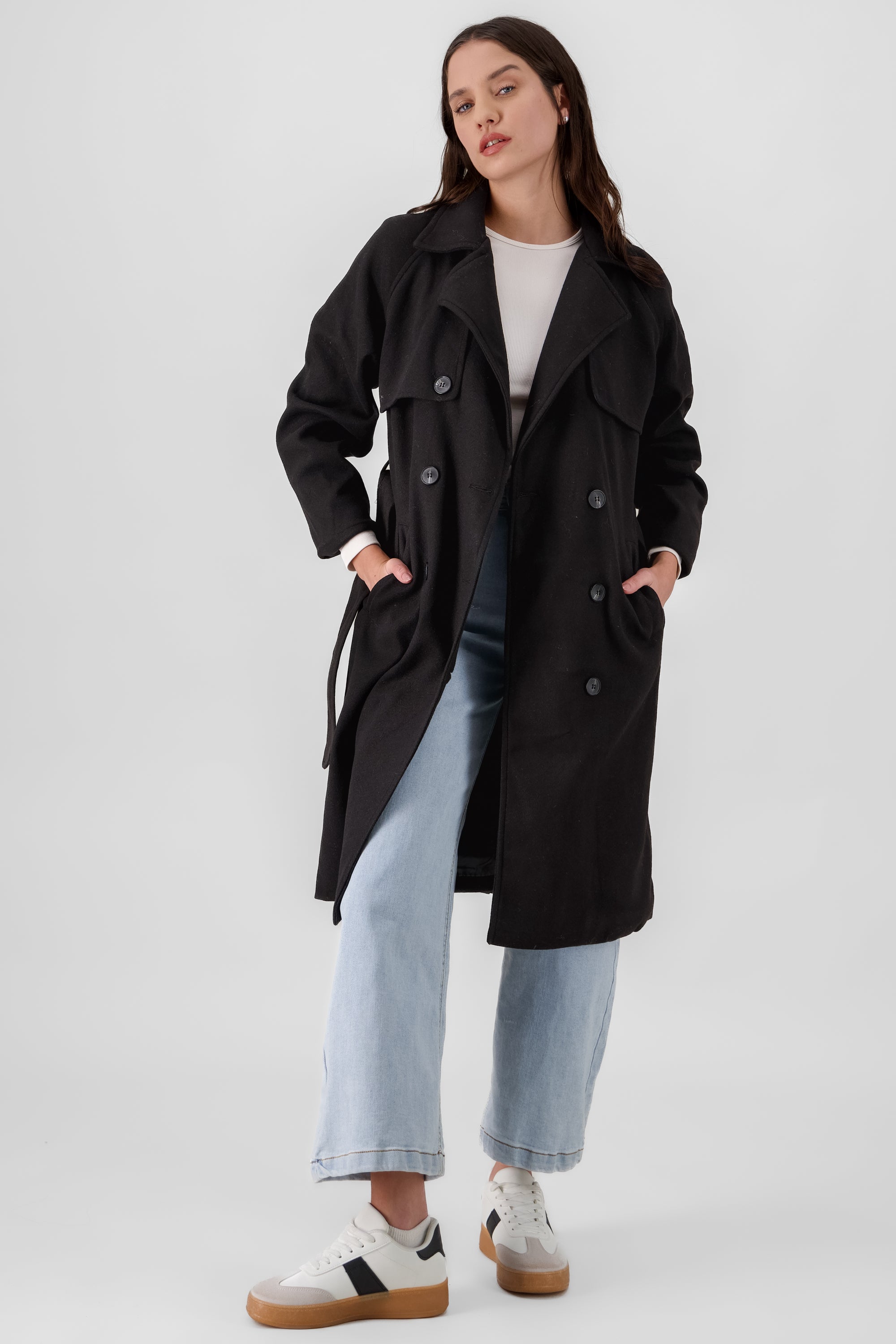 Long Tailored Coat BLACK