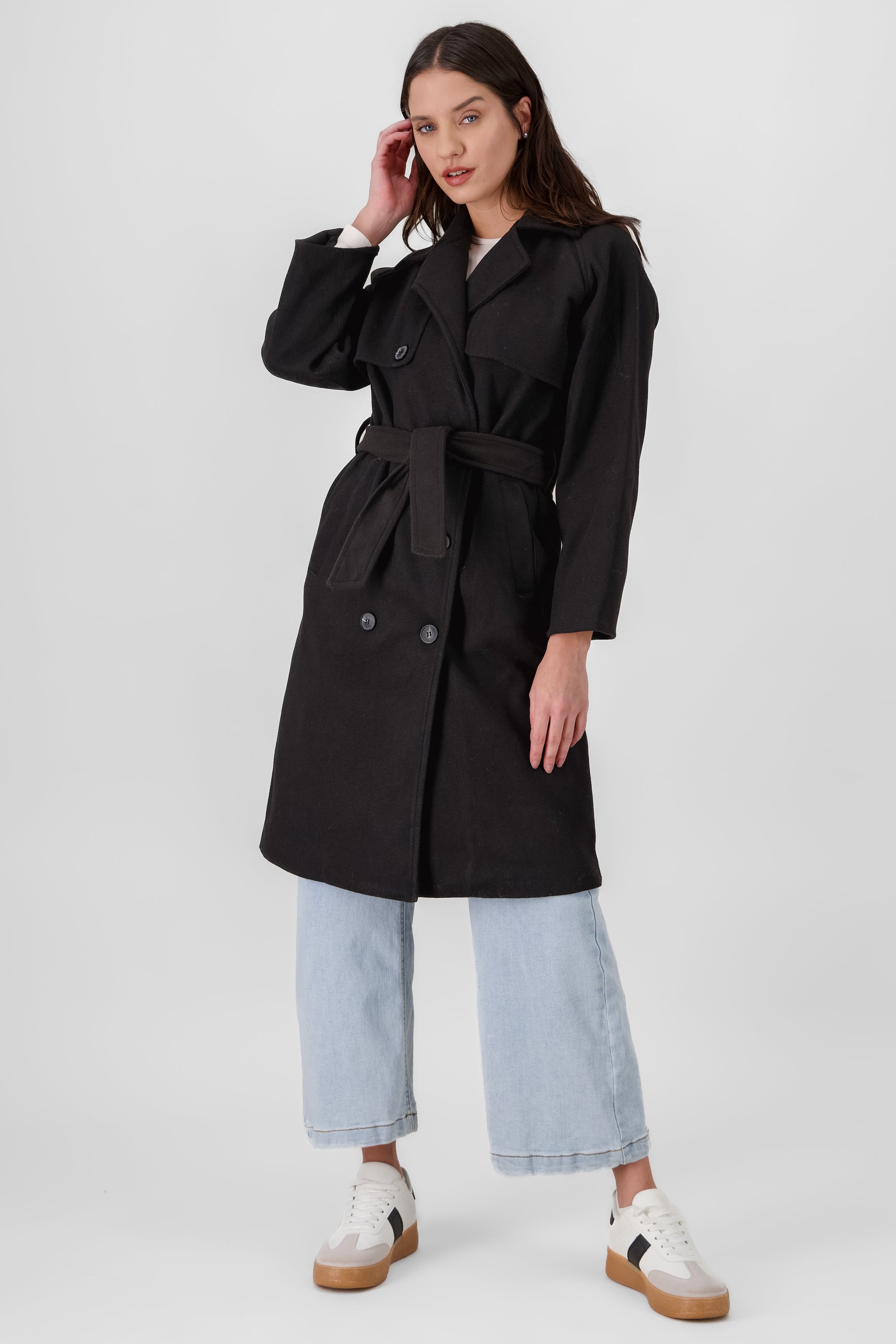 Long Tailored Coat BLACK