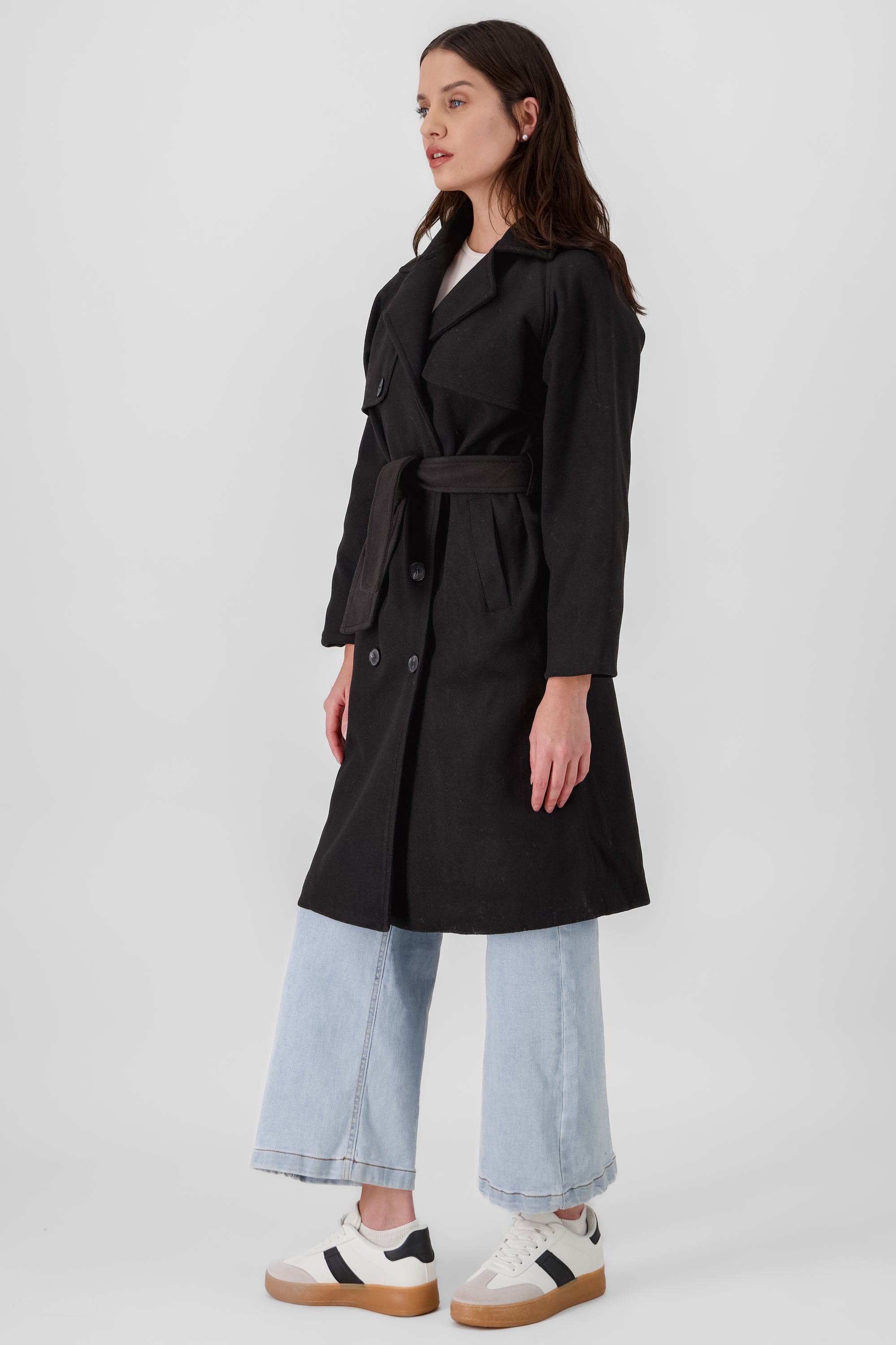 Long Tailored Coat BLACK