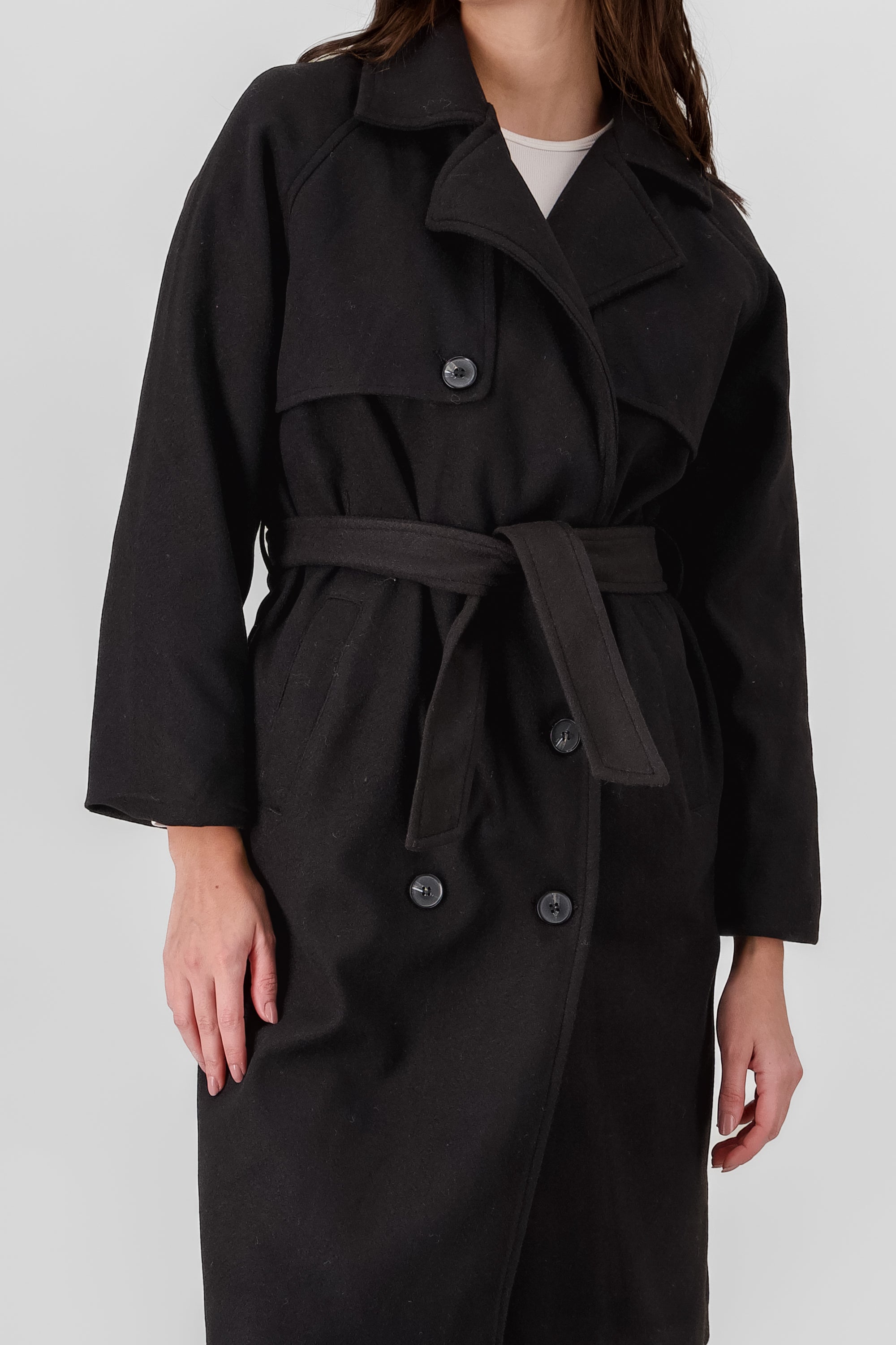 Long Tailored Coat BLACK