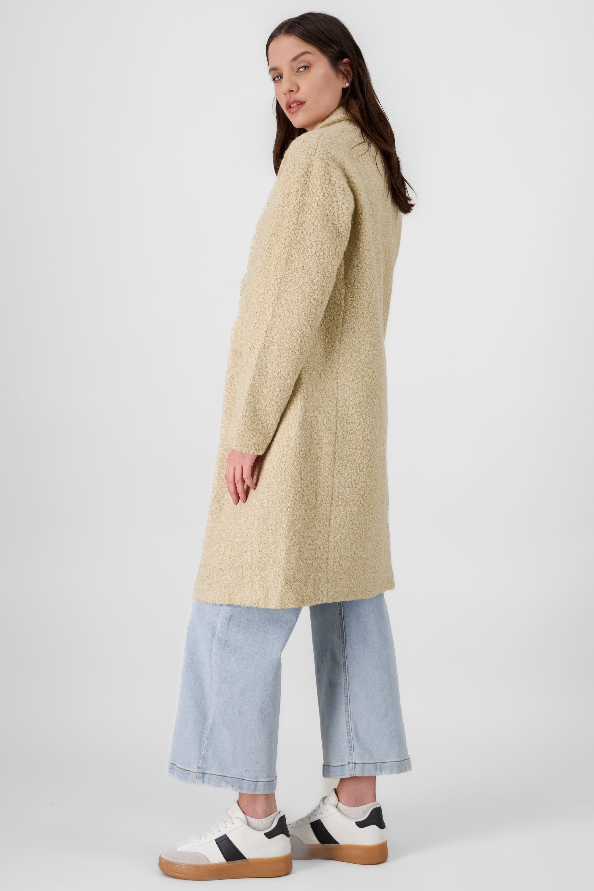 Long Textured Coat TAN