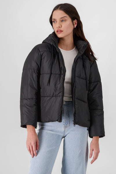 Thick Quilted jacket BLACK