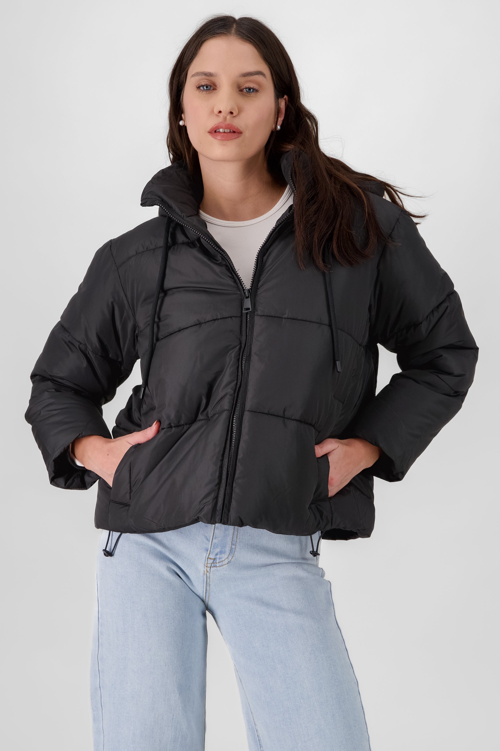 Thick Quilted jacket BLACK